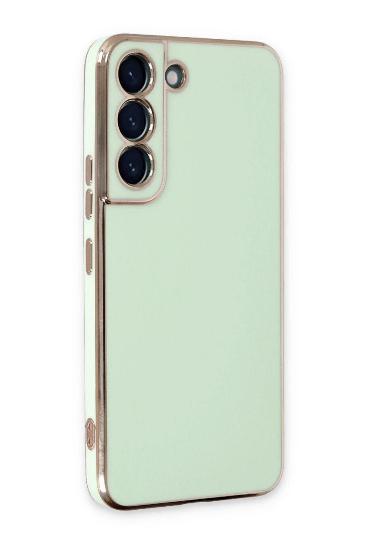 Samsung Galaxy S22 Plus Kılıf Volet Silikon - Açık Yeşil-(5796)