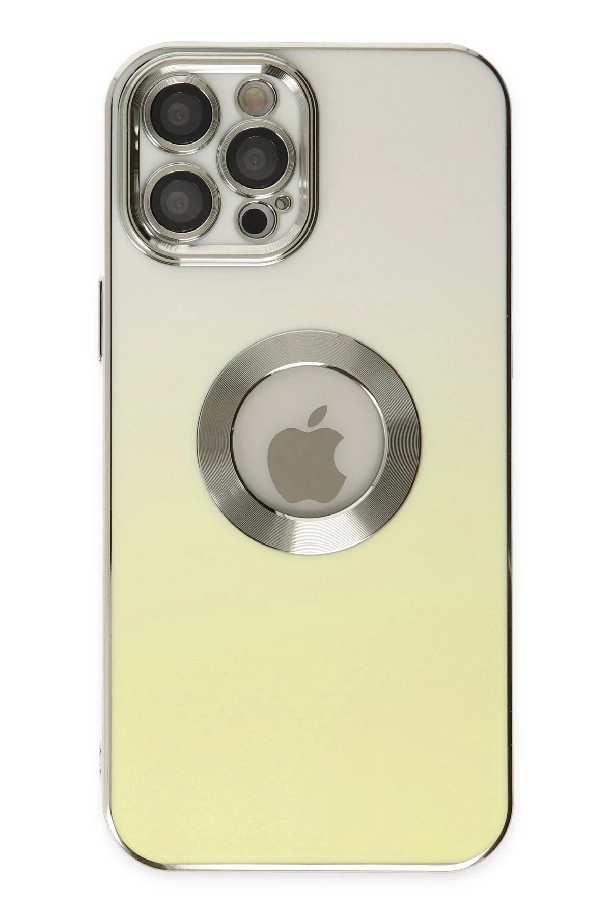 iPhone 12 Pro Kılıf Best Silikon - Sarı-(5796)