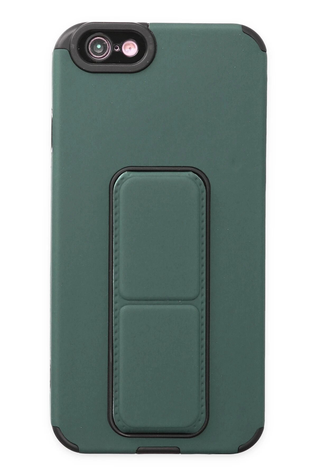 iPhone 6 Kılıf Mega Standlı Silikon - Yeşil-(5796)