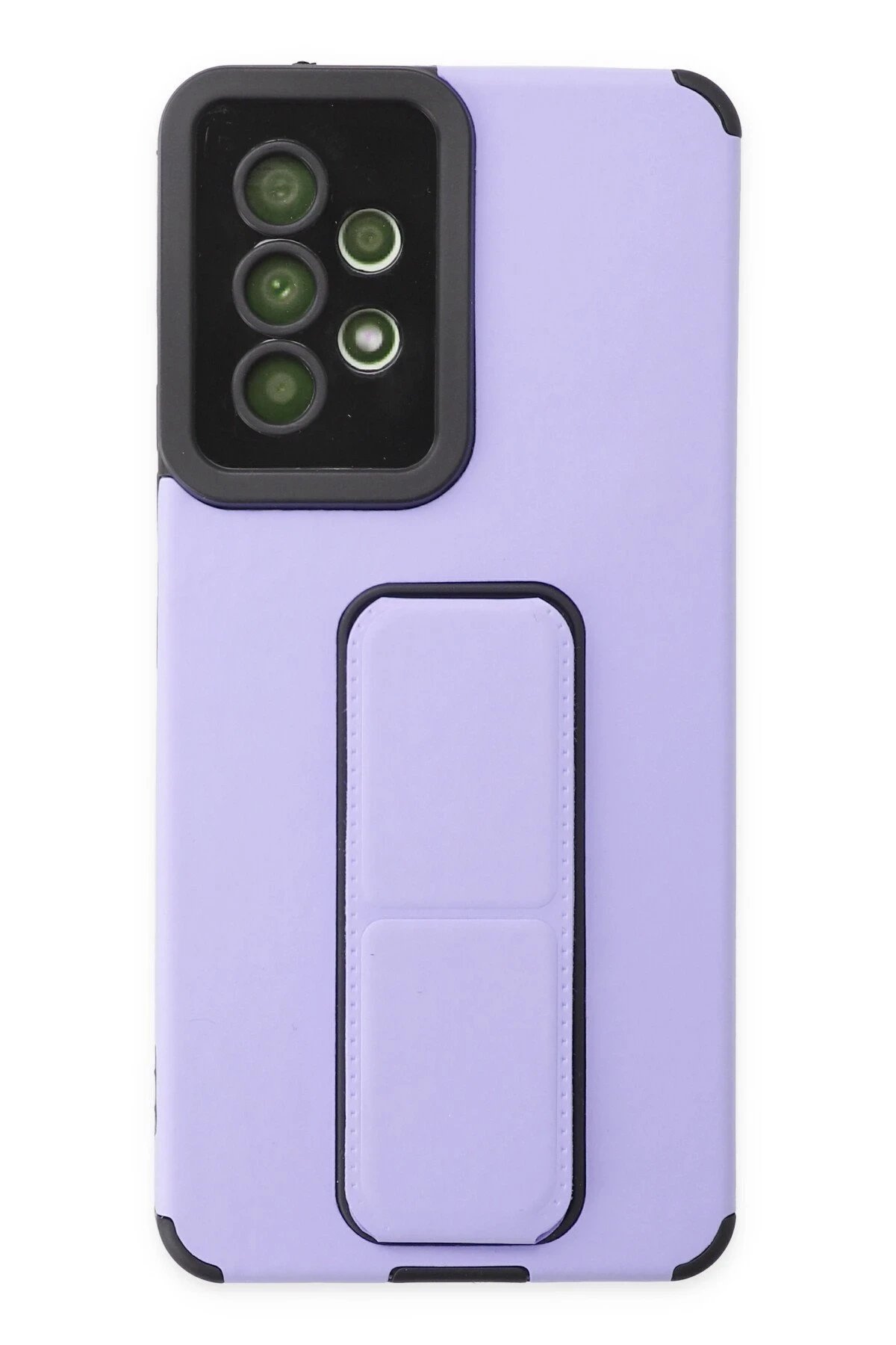 Samsung Galaxy A53 5G Kılıf Mega Standlı Silikon - Lila-(5796)