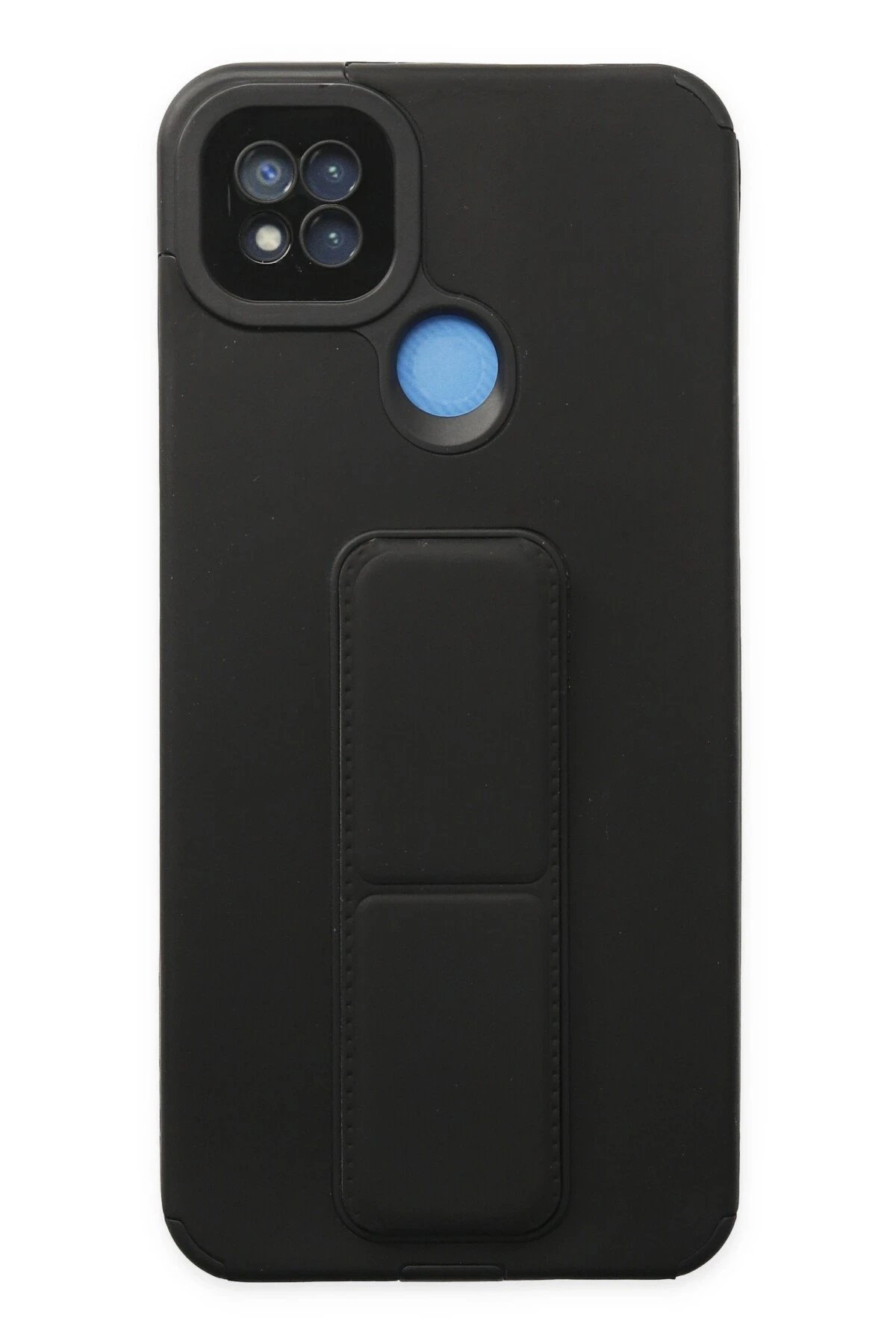 Xiaomi Redmi 9C Kılıf Mega Standlı Silikon - Siyah-(5796)