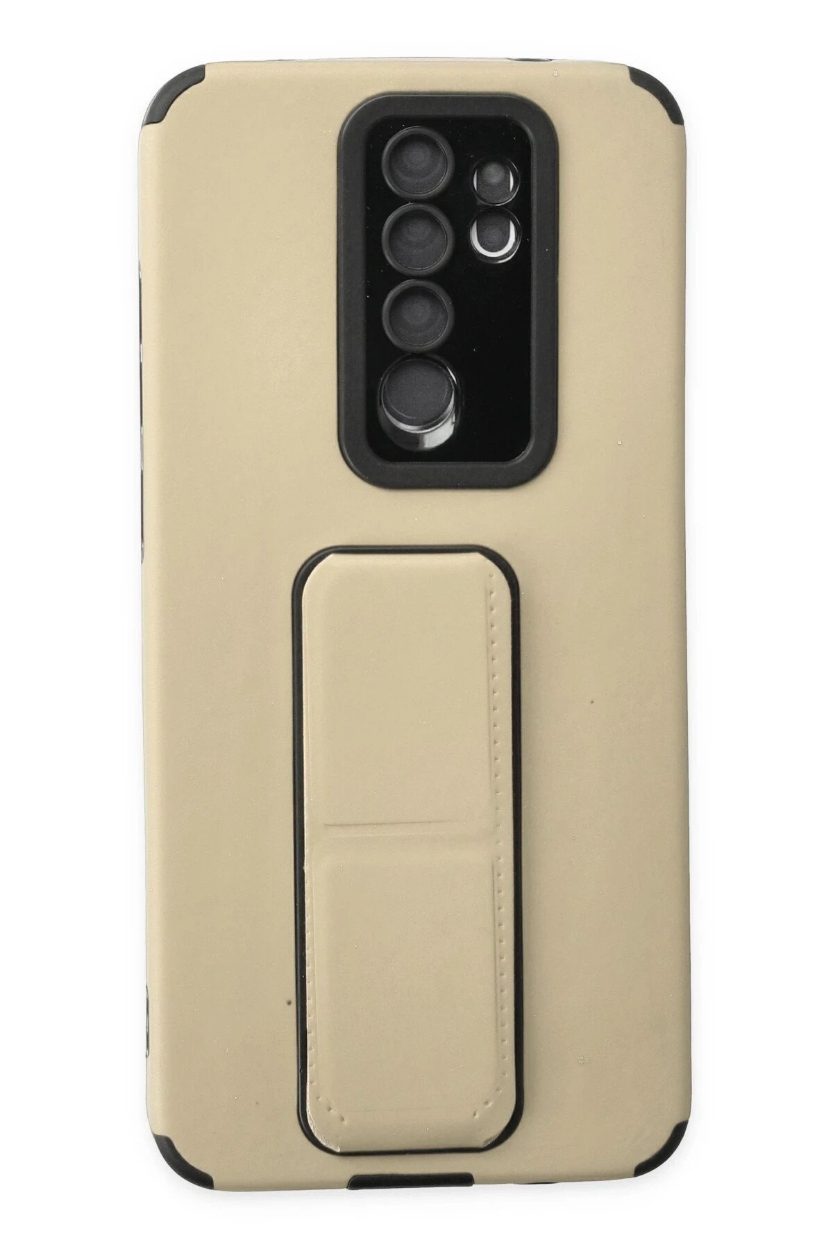 Xiaomi Redmi Note 8 Pro Kılıf Mega Standlı Silikon - Gold-(5796)