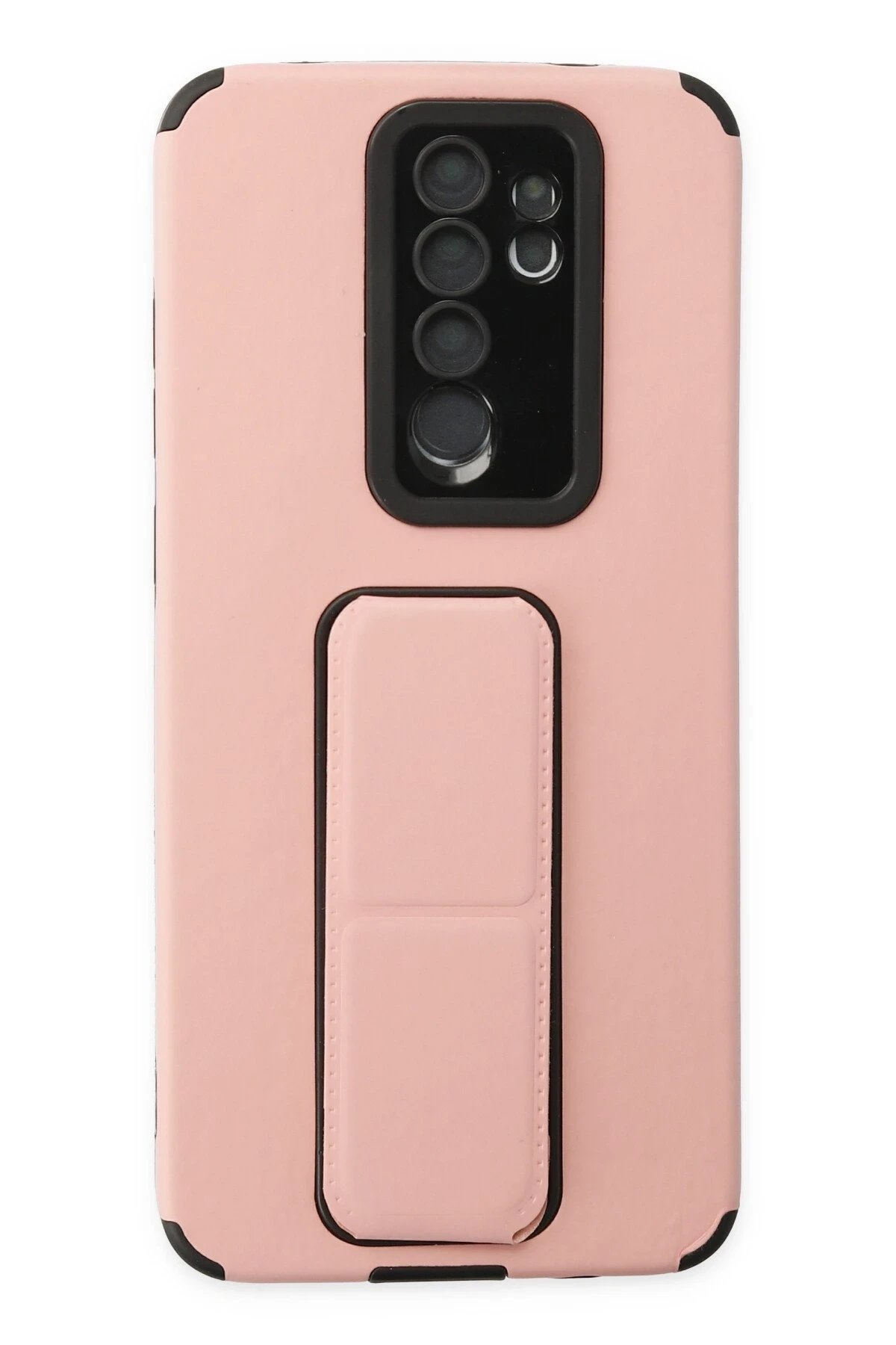 Xiaomi Redmi Note 8 Pro Kılıf Mega Standlı Silikon - Pudra-(5796)