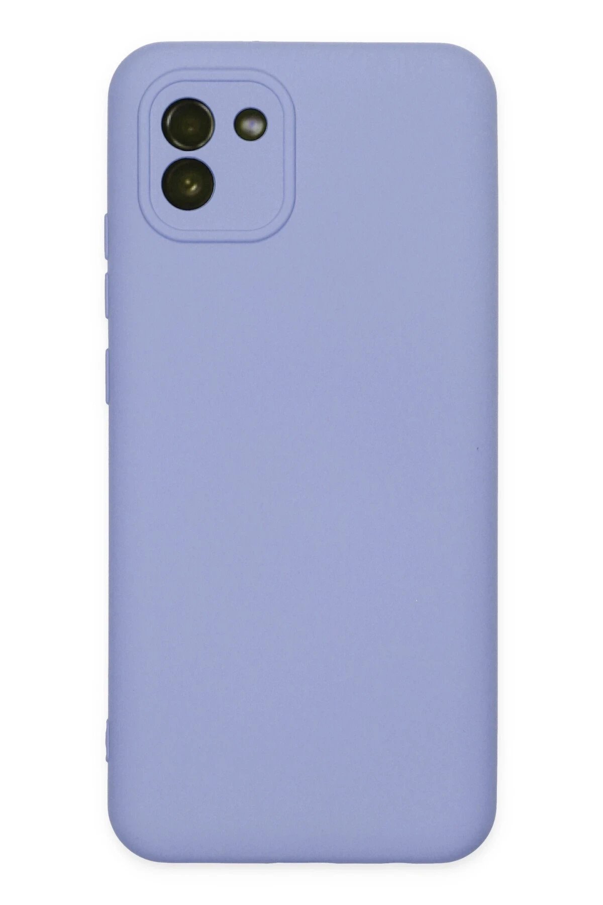 Samsung Galaxy A03 Kılıf Nano içi Kadife Silikon - Lila-(5796)
