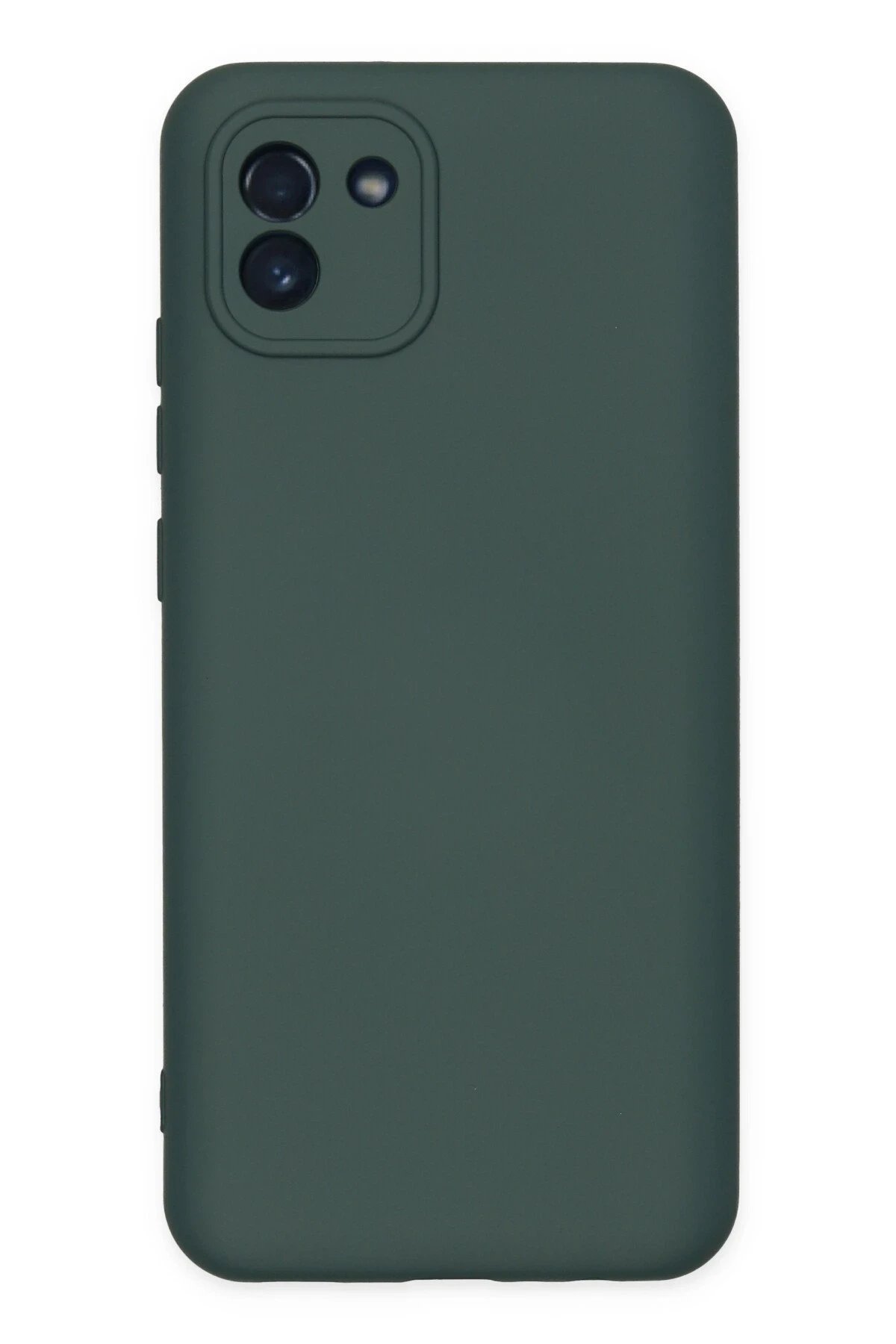 Samsung Galaxy A03 Kılıf Nano içi Kadife Silikon - Koyu Yeşil-(5796)