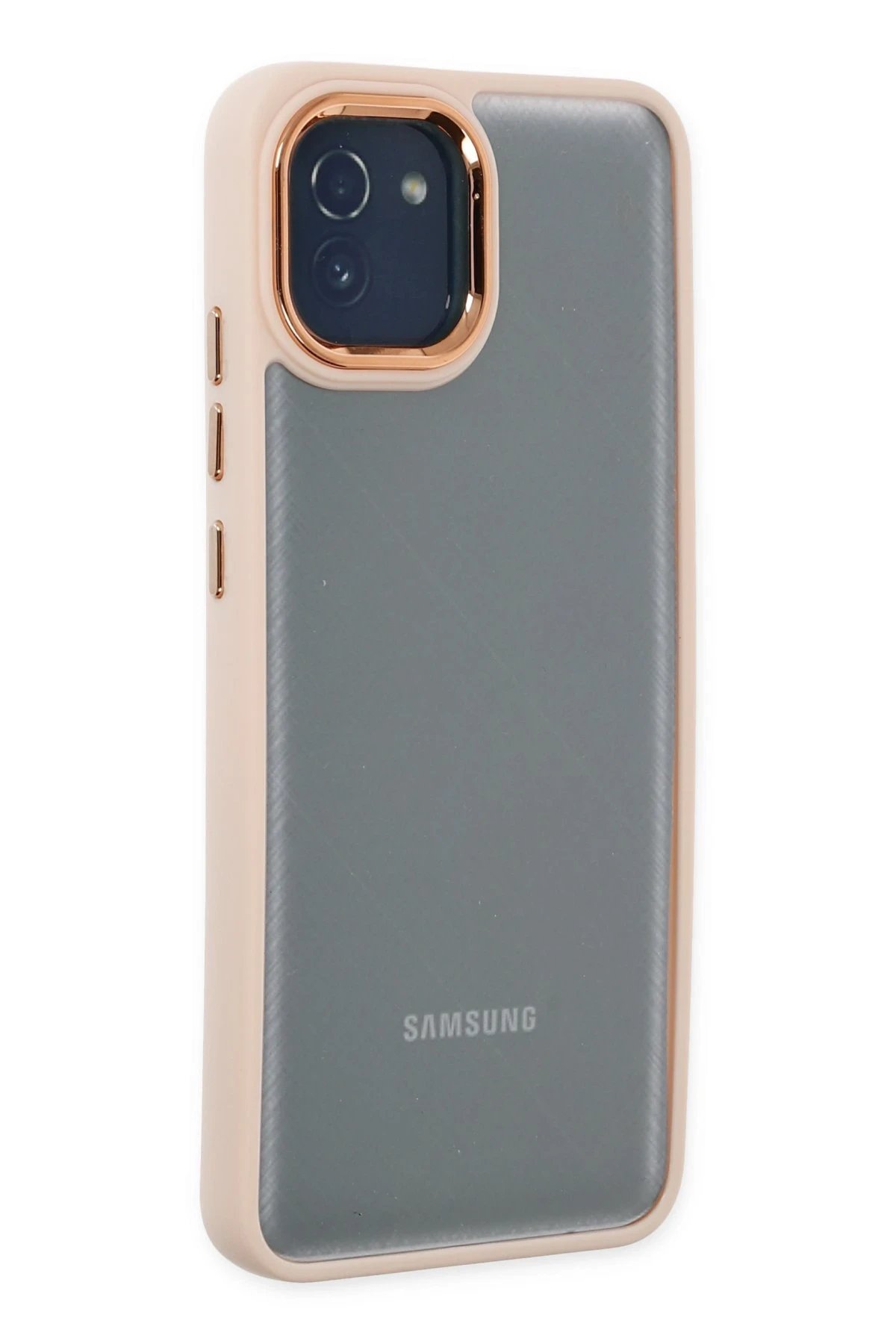 Samsung Galaxy A03 Kılıf Dora Kapak - Pudra-(5796)