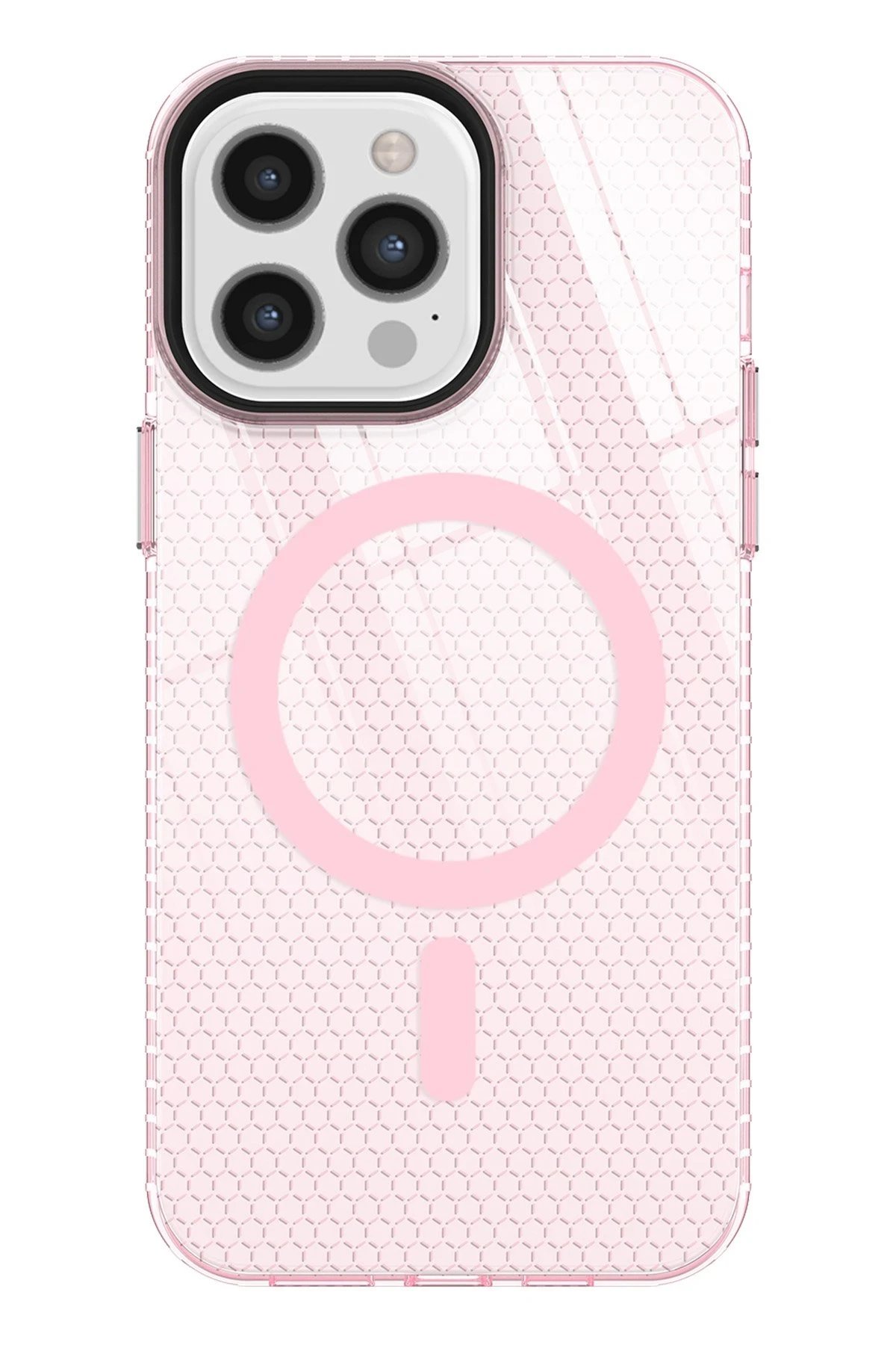 iPhone 12 Pro Max Kılıf Beta Magneticsafe Silikon - Pembe-(5796)