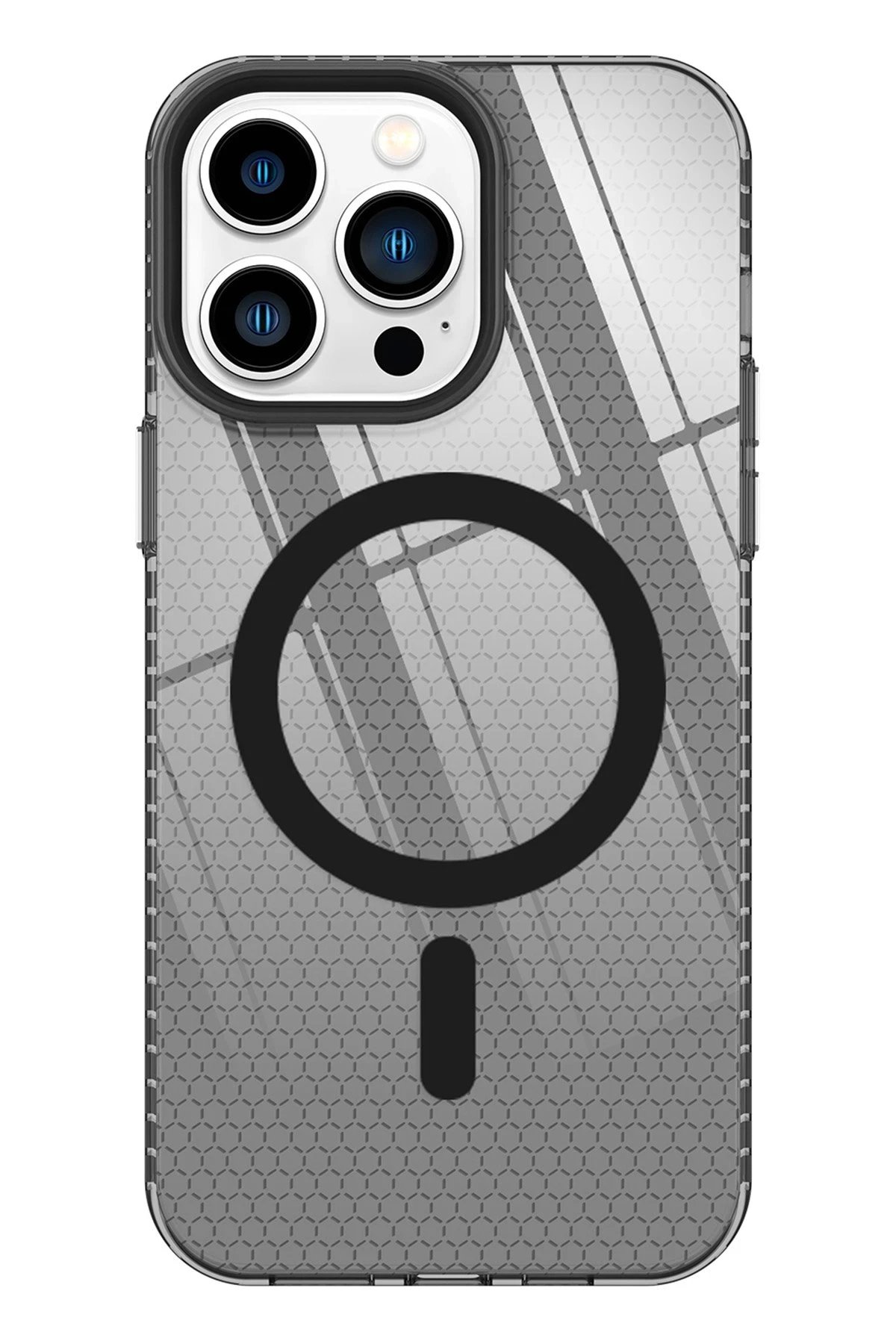 iPhone 13 Pro Max Kılıf Beta Magneticsafe Silikon - Siyah-(5796)