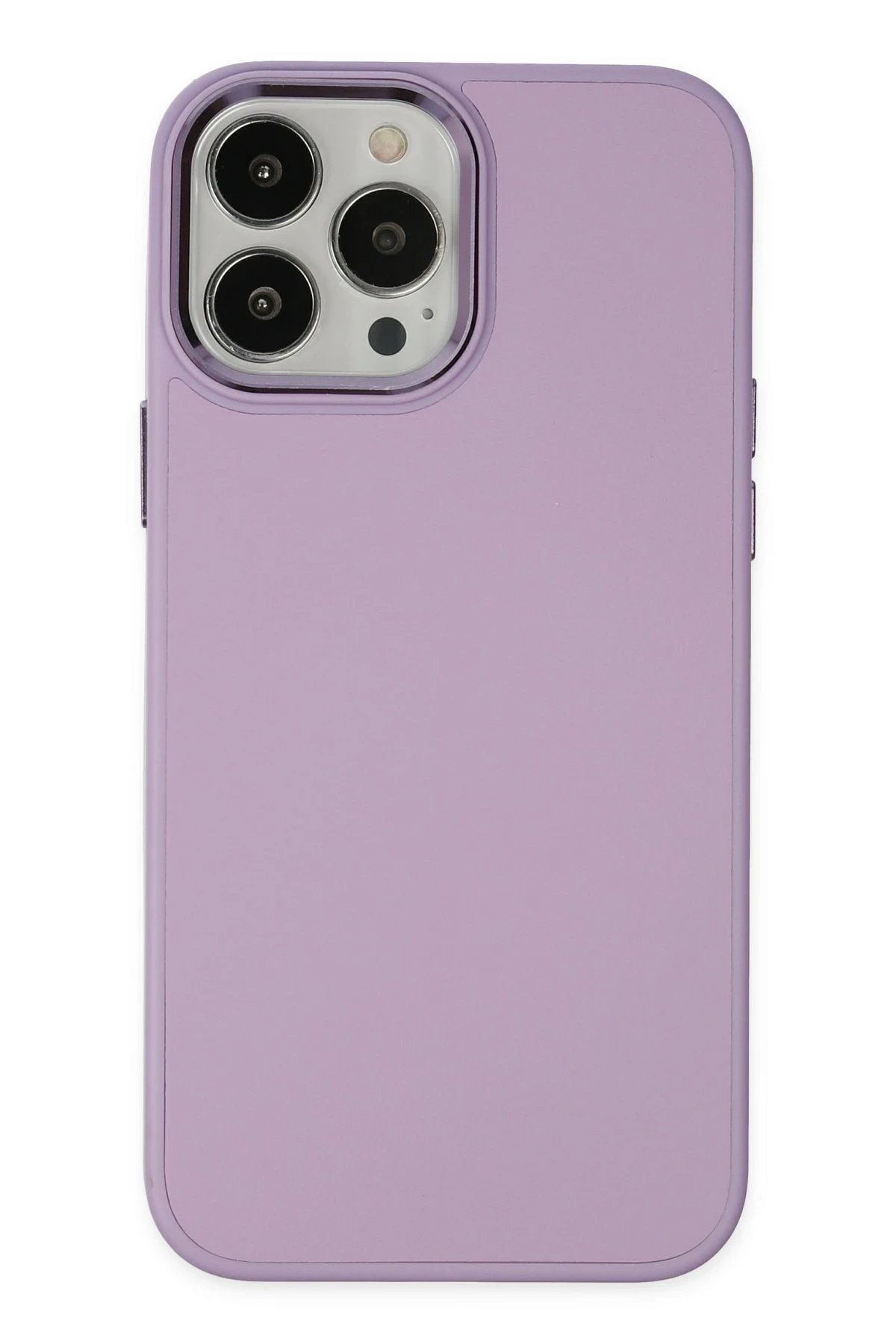 iPhone 13 Pro Max Kılıf Asya Deri Silikon - Lila-(5796)