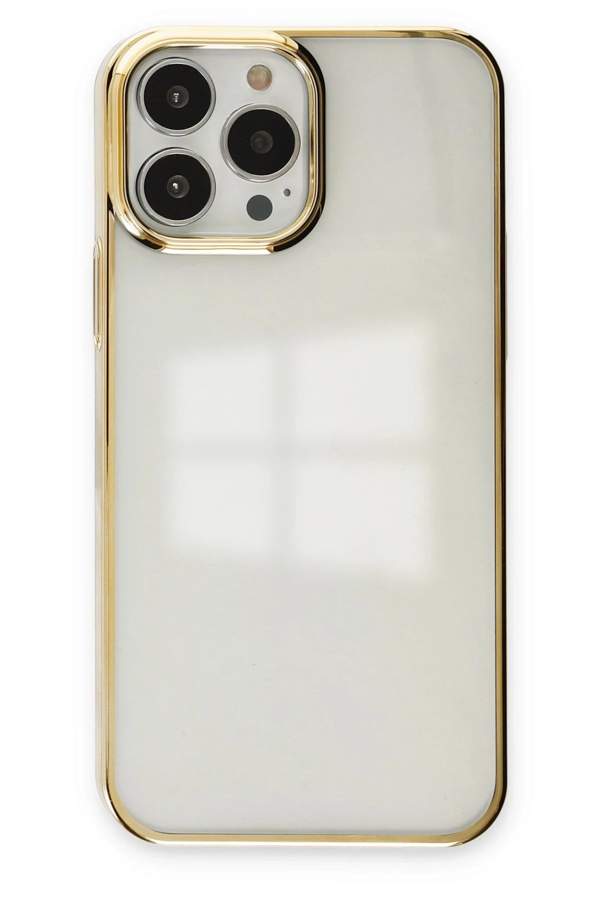iPhone 14 Pro Kılıf Element Silikon - Gold-(5796)