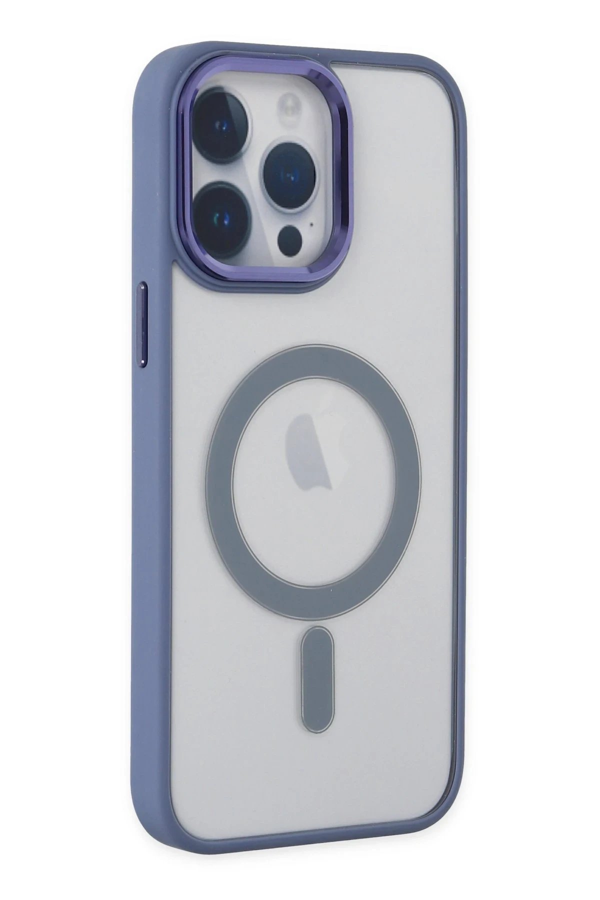 iPhone 14 Pro Kılıf Room Magneticsafe Silikon - Sierra Blue-(5796)