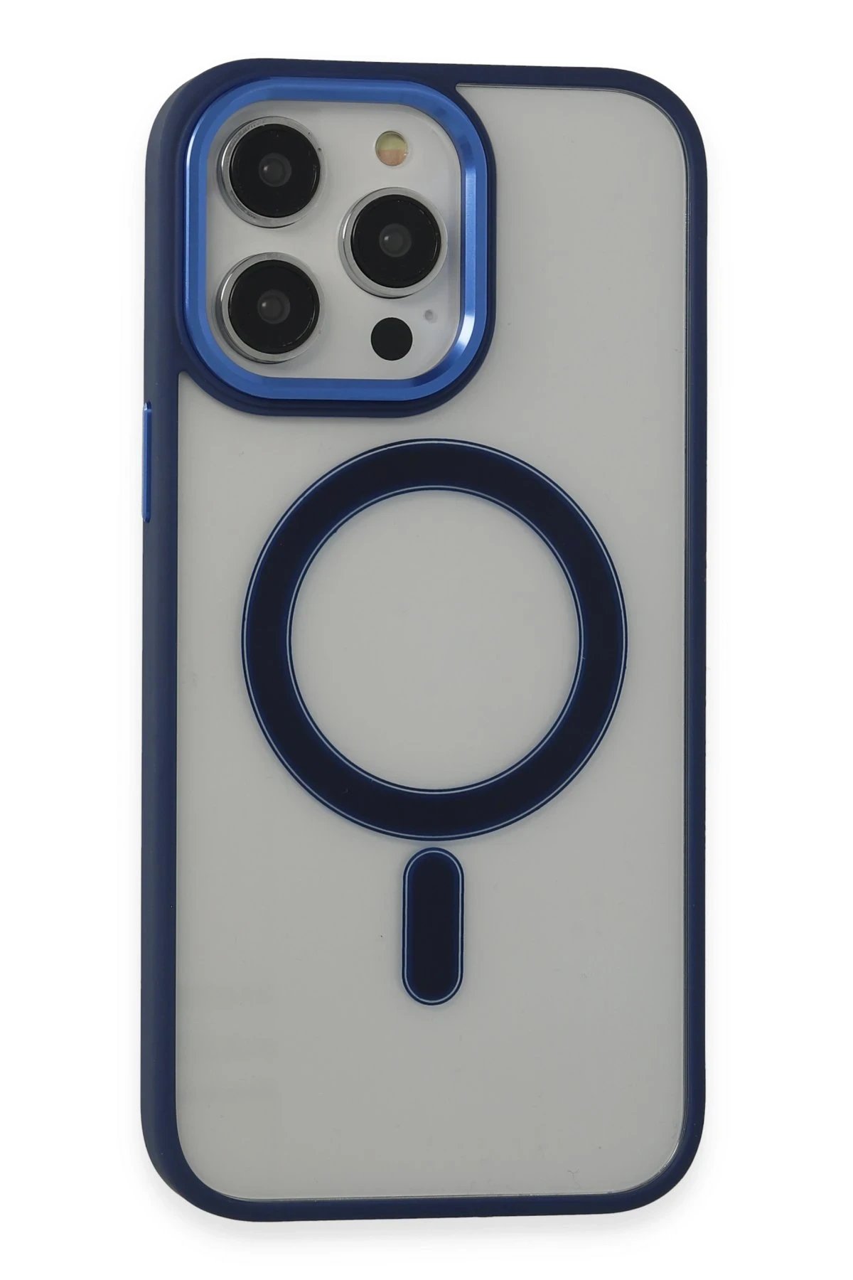 iPhone 14 Pro Kılıf Room Magneticsafe Silikon - Lacivert-(5796)