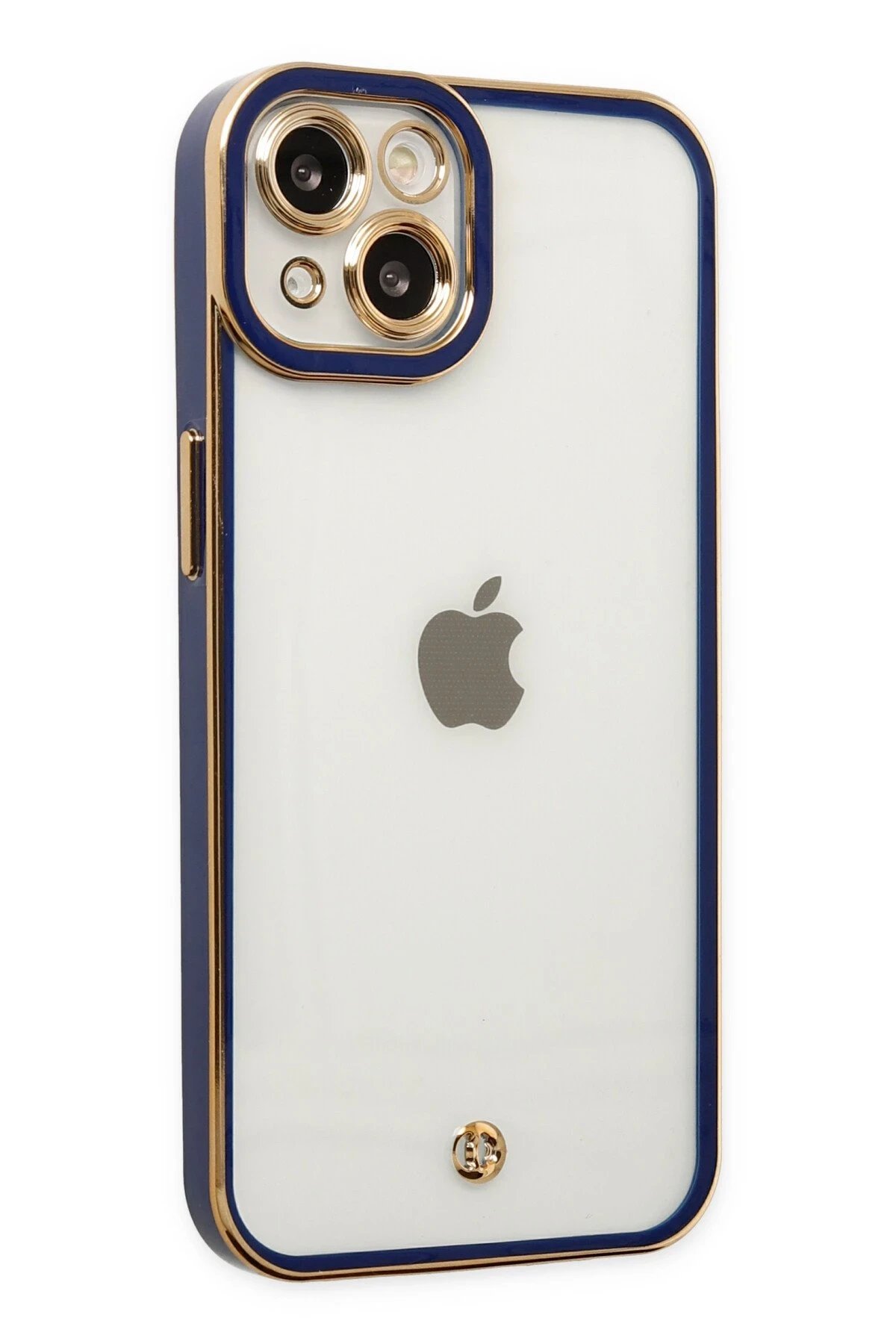 iPhone 14 Plus Kılıf Liva Lens Silikon - Mavi-(5796)