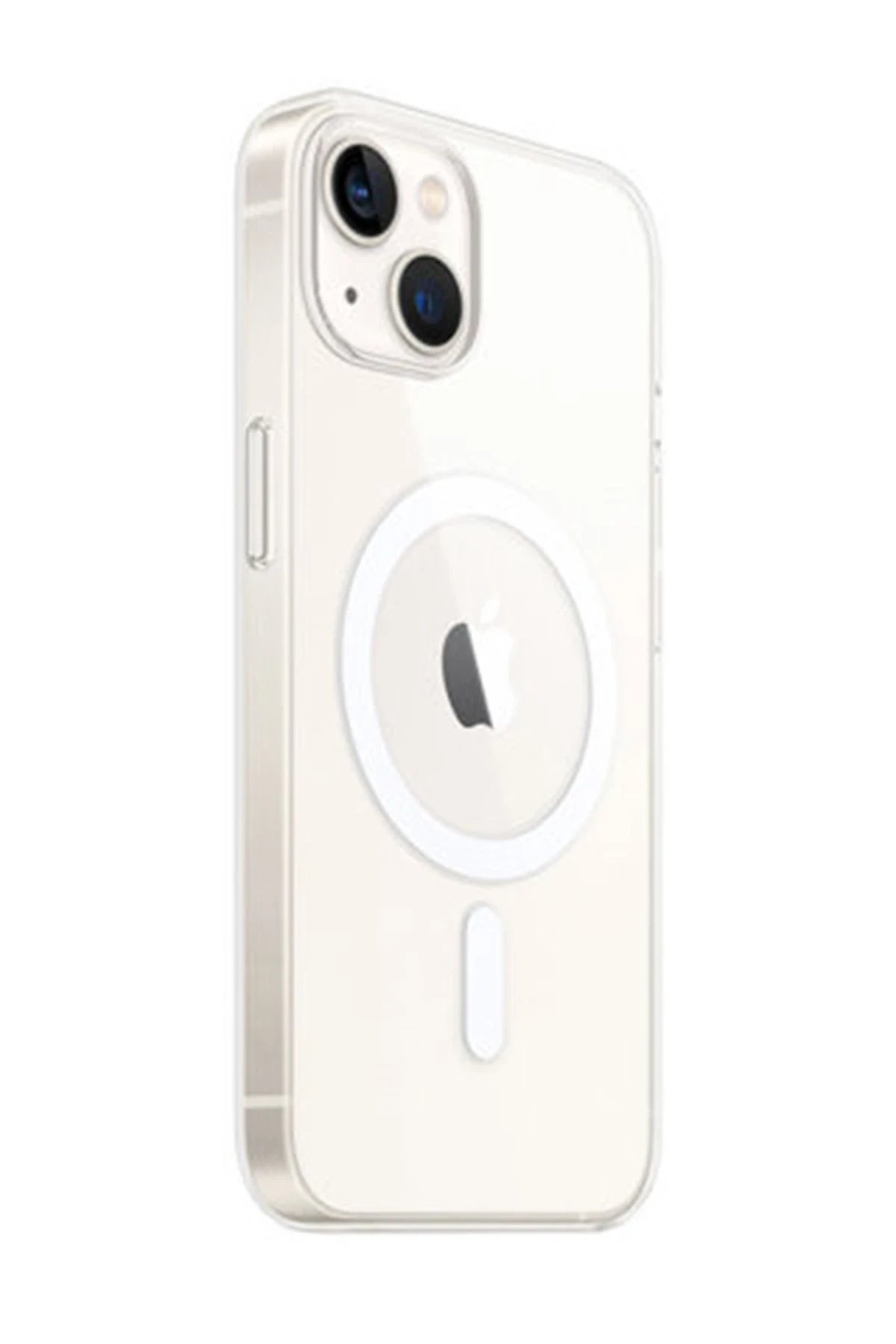 iPhone 14 Kılıf Magneticsafe Şeffaf Silikon - Şeffaf-(5796)