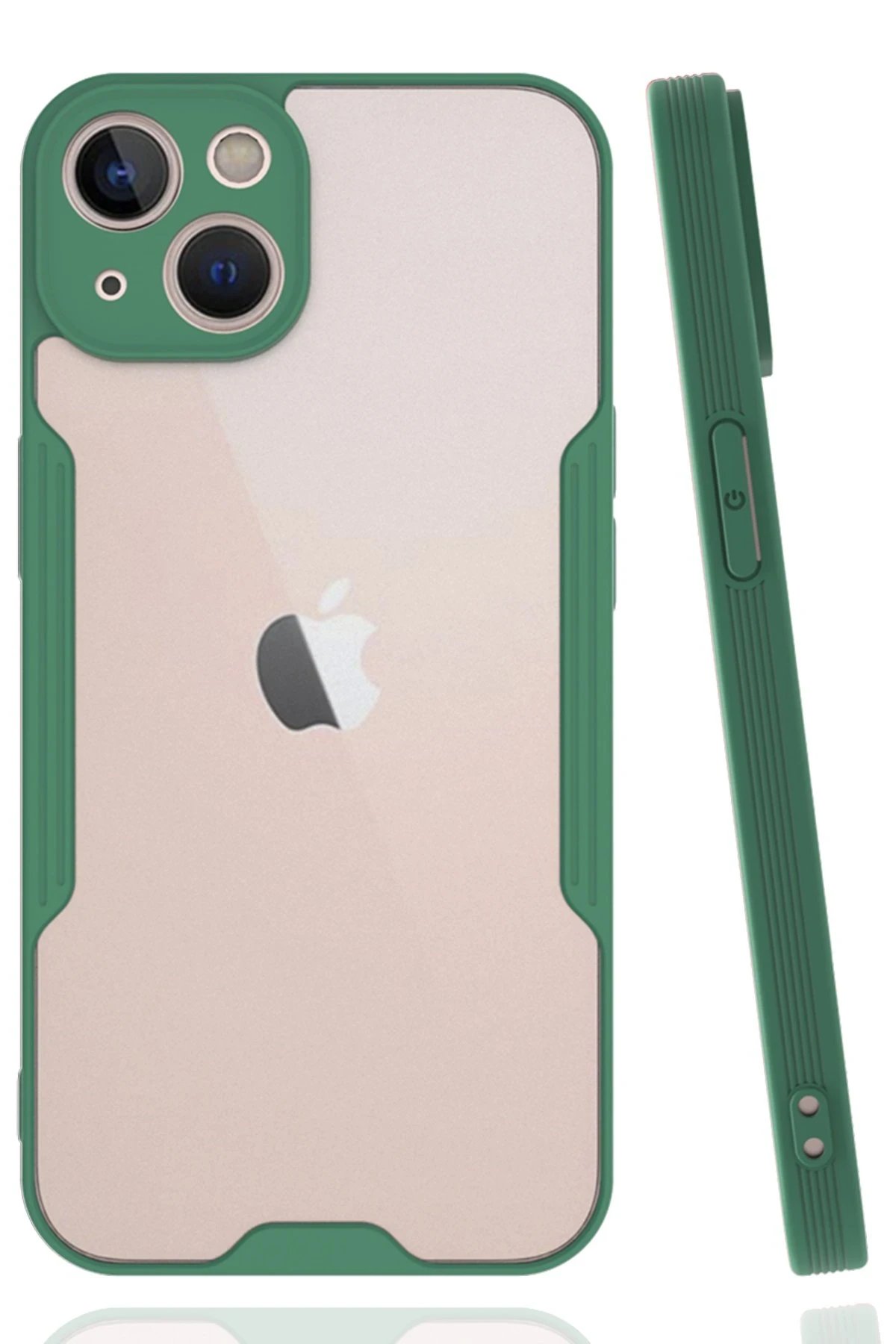 iPhone 14 Kılıf Platin Silikon - Yeşil-(5796)