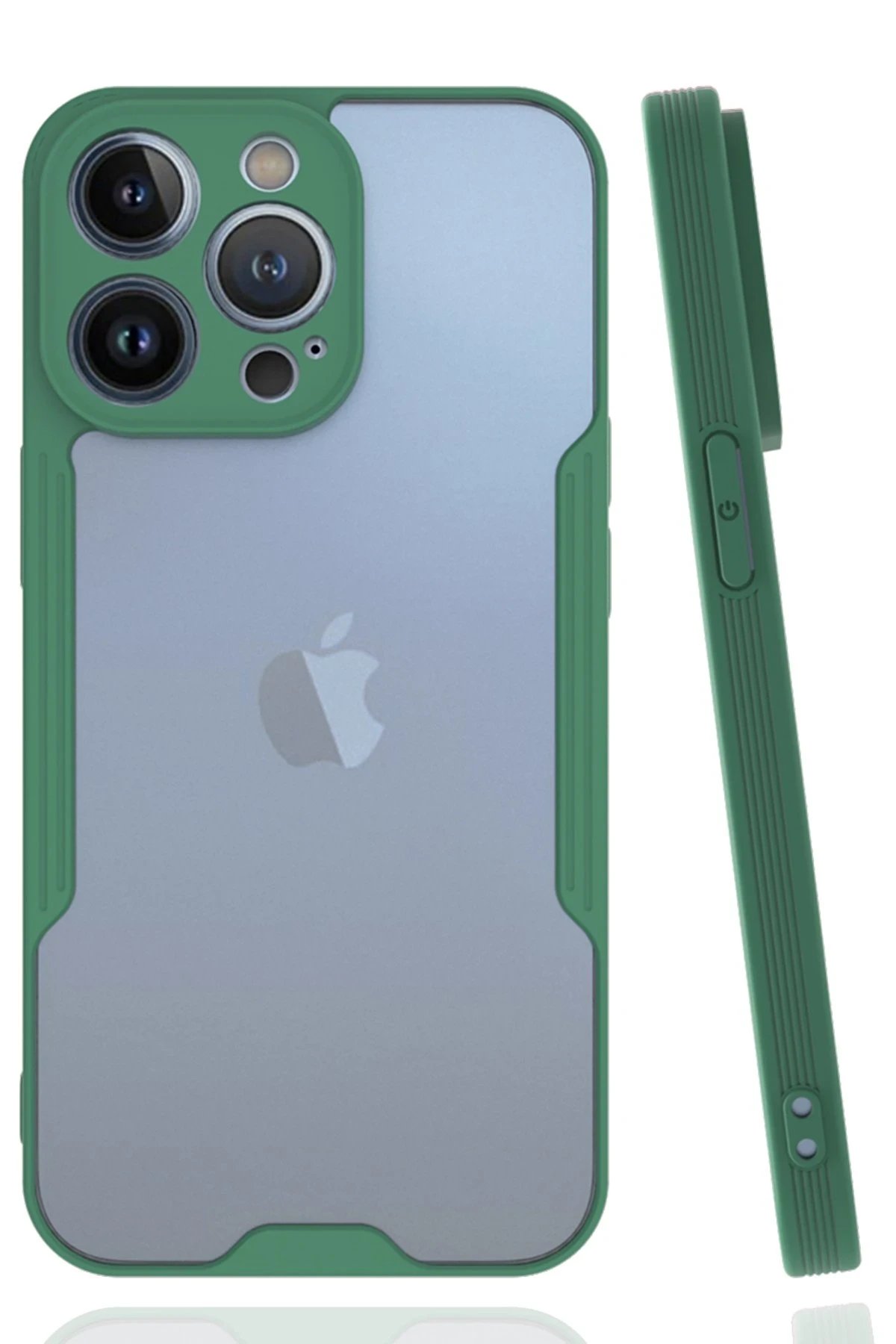 iPhone 14 Pro Kılıf Platin Silikon - Yeşil-(5796)
