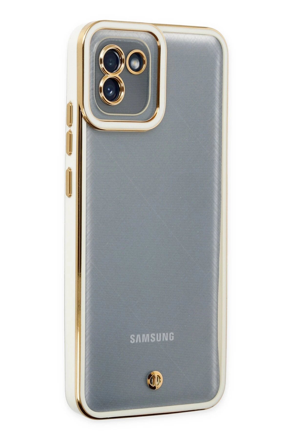 Samsung Galaxy A03 Kılıf Liva Lens Silikon - Beyaz-(5796)