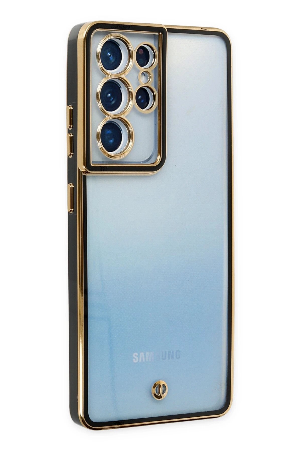 Samsung Galaxy S21 Ultra Kılıf Liva Lens Silikon - Siyah-(5796)