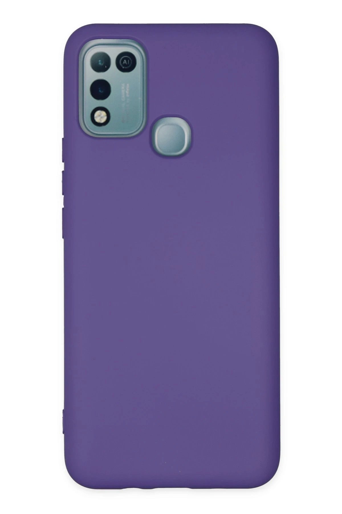İnfinix Hot 10 Play Kılıf Nano içi Kadife Silikon - Mor-(5796)