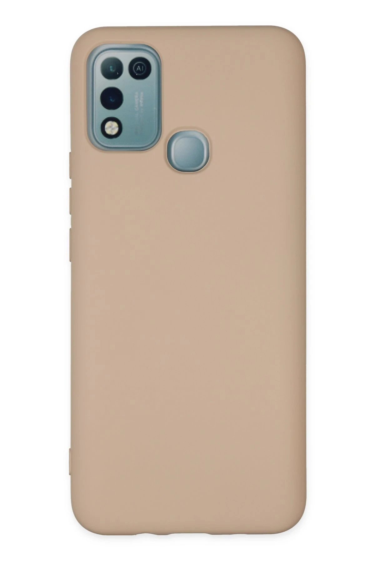 İnfinix Hot 10 Play Kılıf Nano içi Kadife Silikon - Pudra-(5796)
