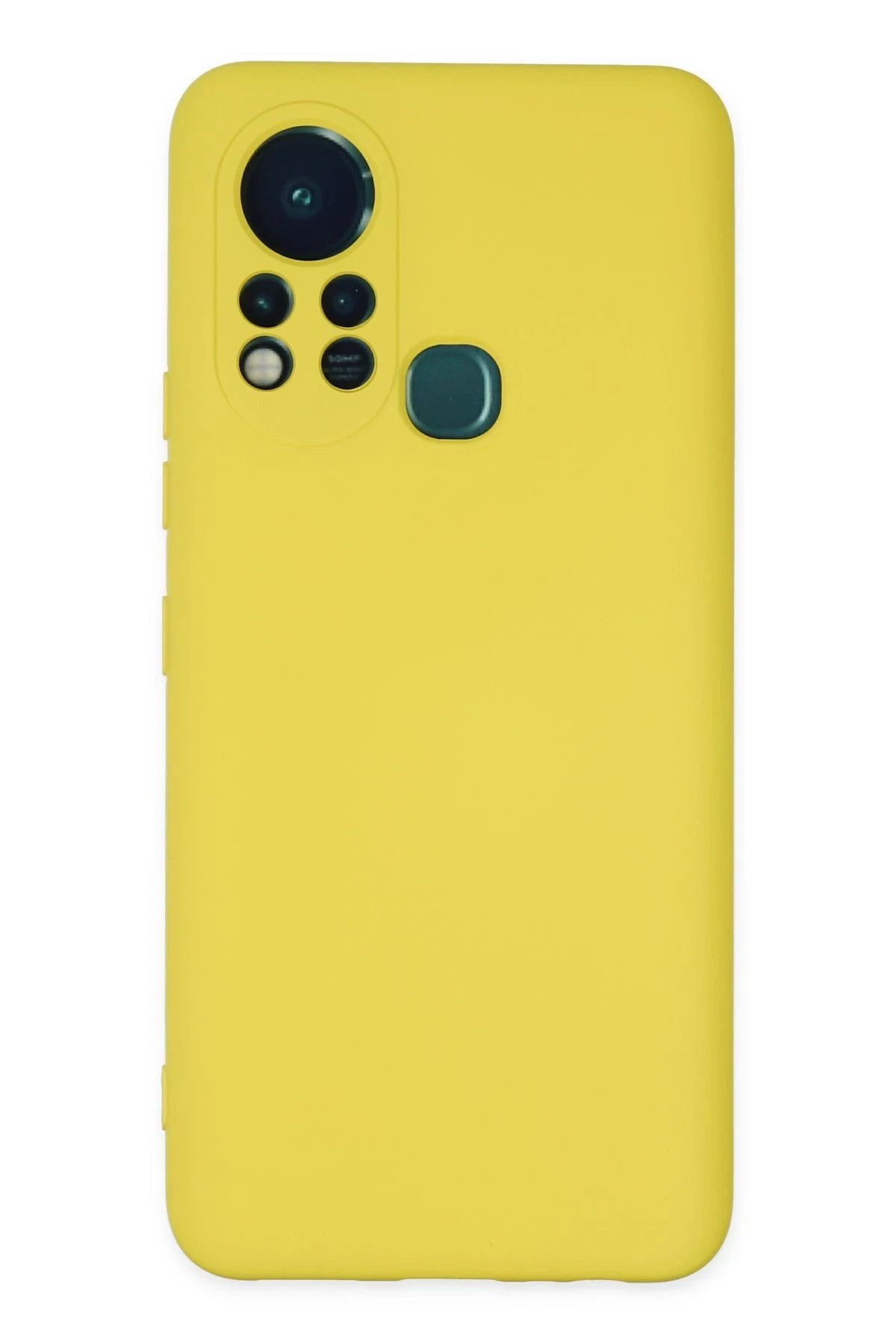 İnfinix Hot 11s Kılıf Nano içi Kadife Silikon - Sarı-(5796)