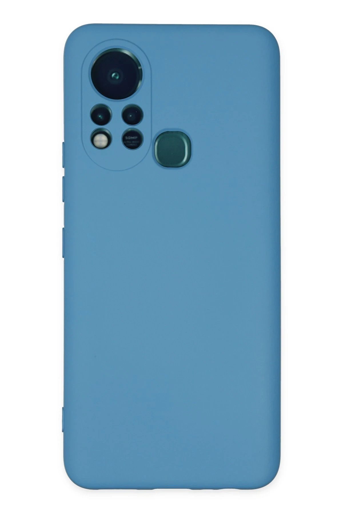 İnfinix Hot 11s Kılıf Nano içi Kadife Silikon - Mavi-(5796)