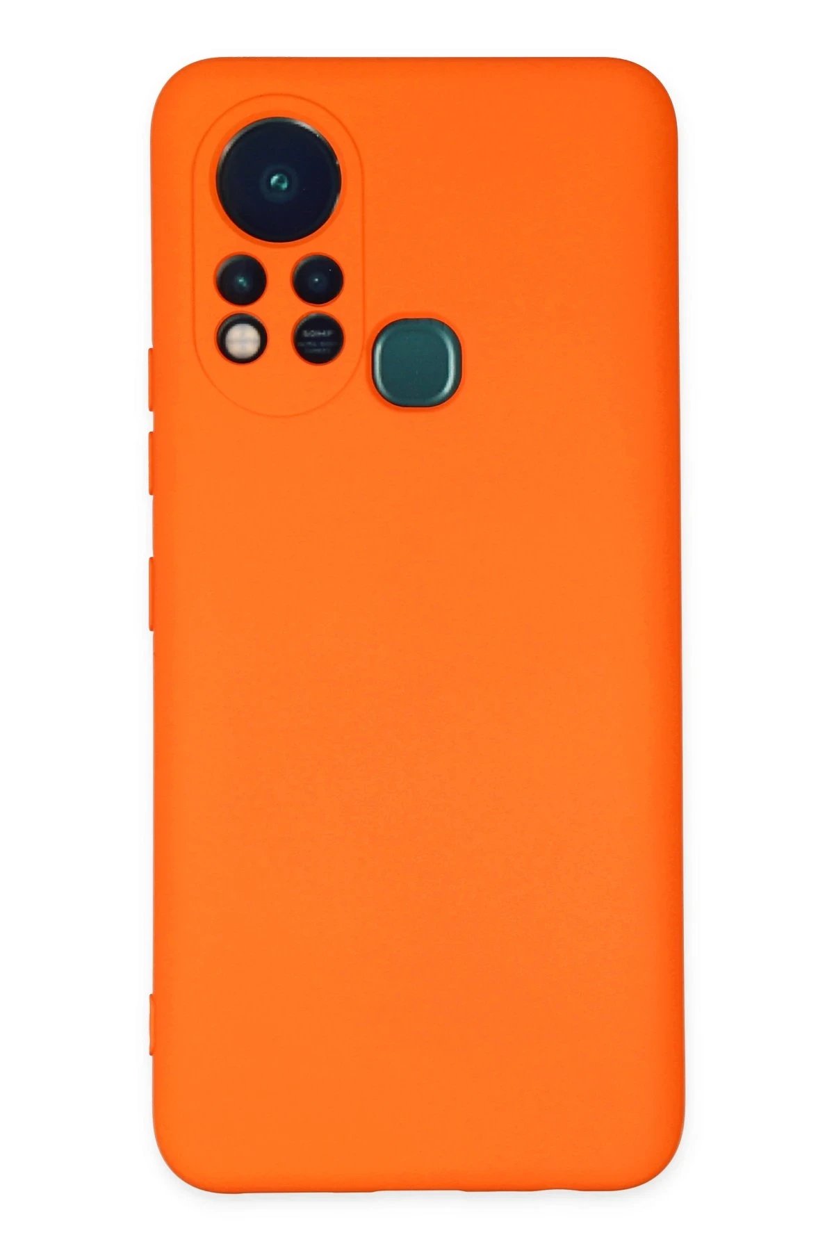 İnfinix Hot 11s Kılıf Nano içi Kadife Silikon - Turuncu-(5796)