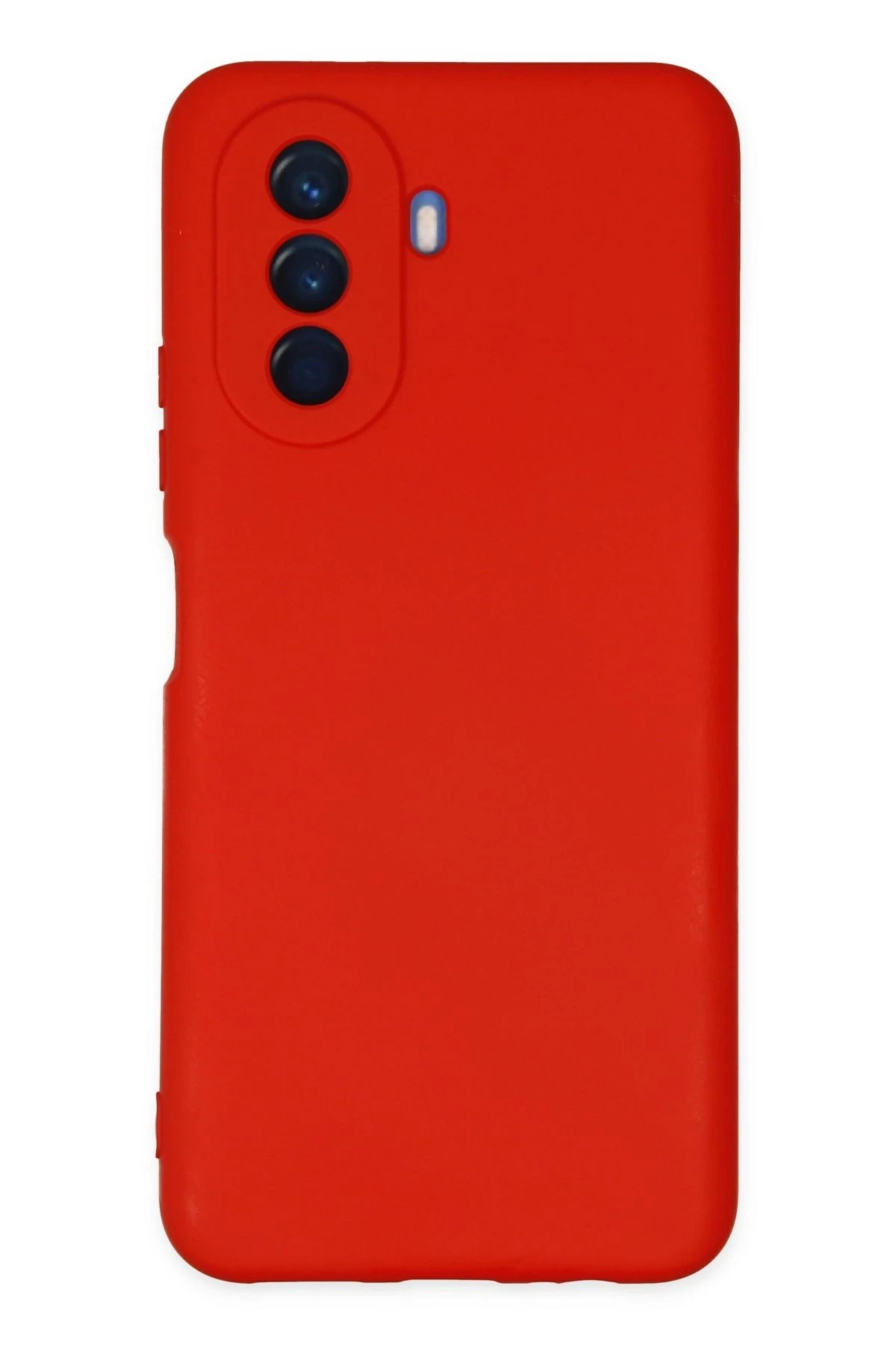 Huawei Nova Y70 Kılıf Nano içi Kadife Silikon - Kırmızı-(5796)