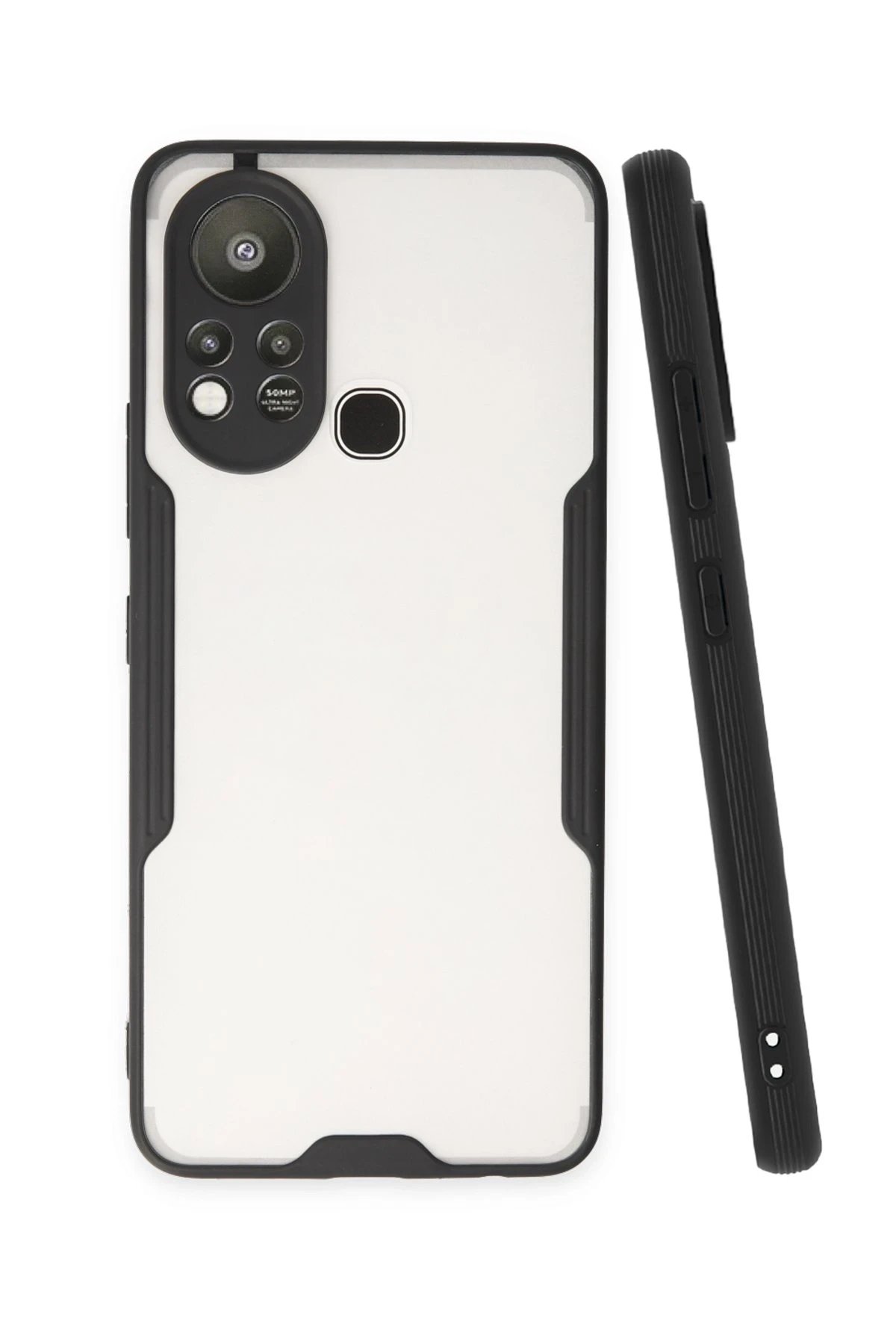İnfinix Hot 11s Kılıf Platin Silikon - Siyah-(5796)
