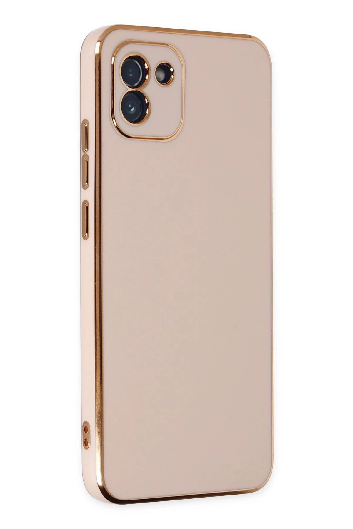 Samsung Galaxy A03 Kılıf Volet Silikon - Pembe-(5796)
