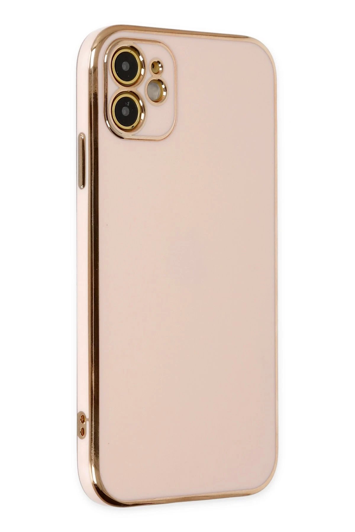 iPhone 12 Kılıf Volet Silikon - Pembe-(5796)