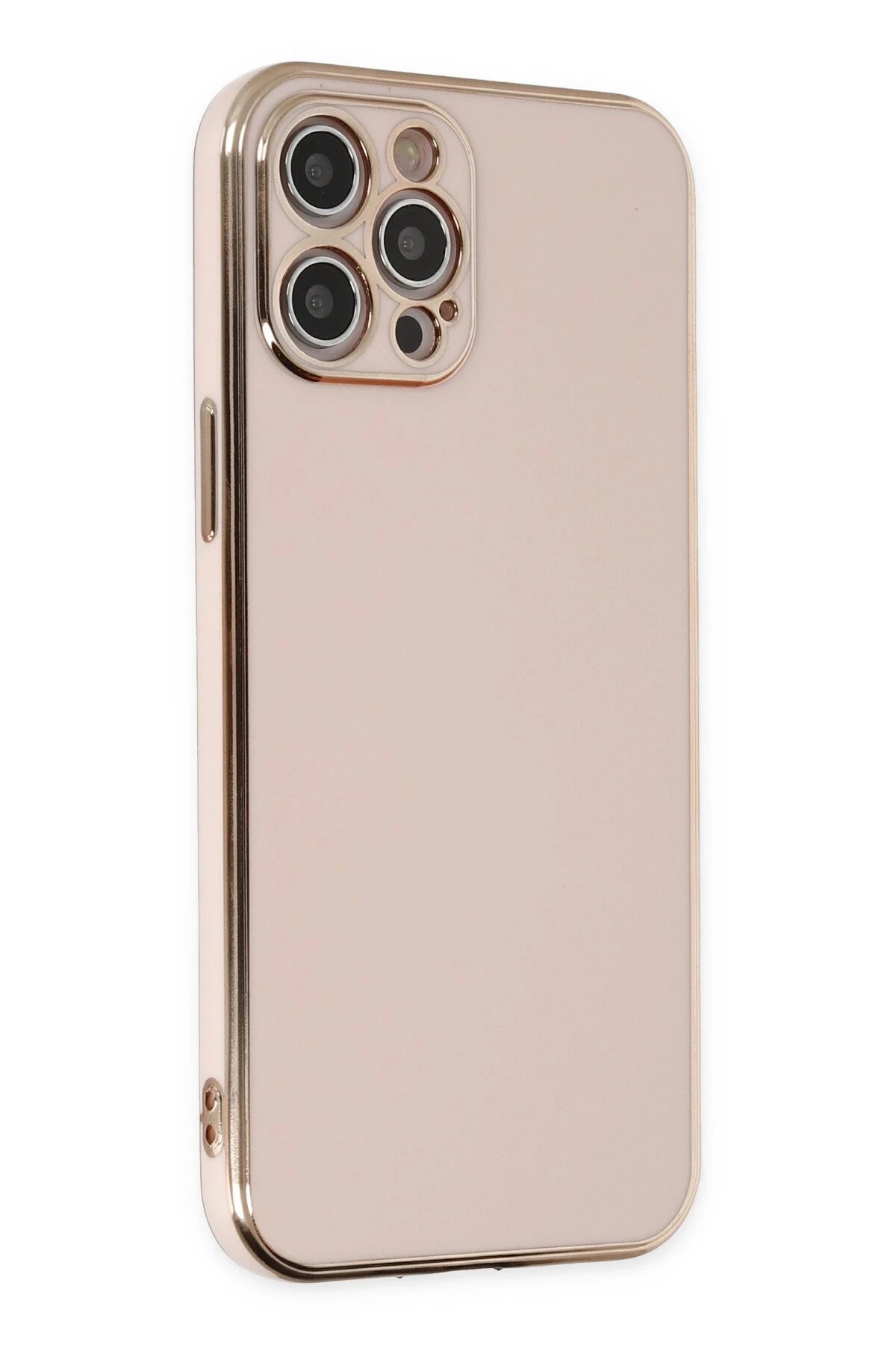 iPhone 12 Pro Kılıf Volet Silikon - Pembe-(5796)