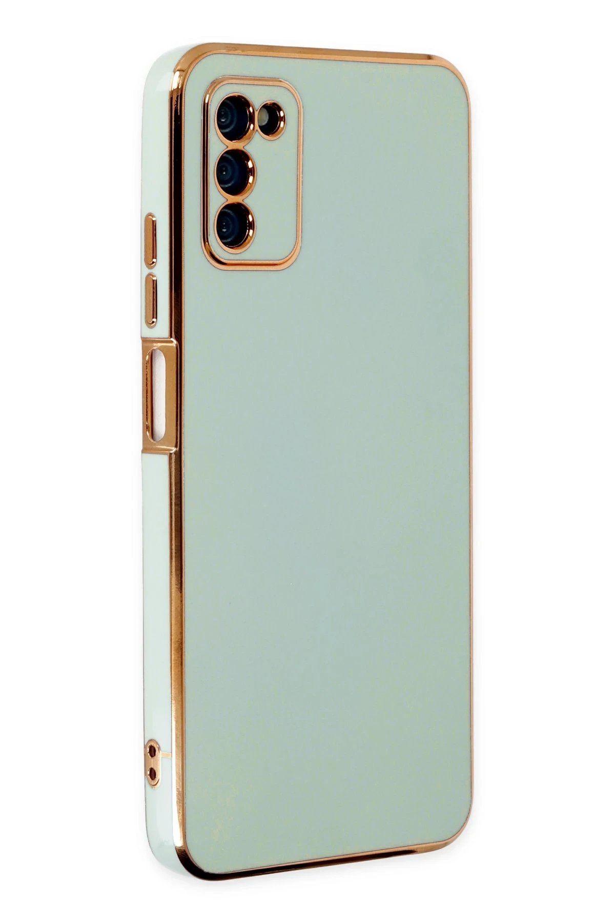 Samsung Galaxy A03S Kılıf Volet Silikon - Açık Yeşil-(5796)
