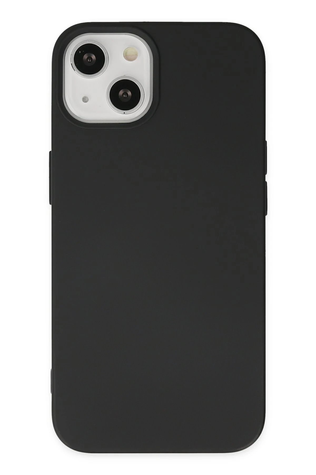 iPhone 14 Plus Kılıf Nano içi Kadife Silikon - Siyah-(5796)