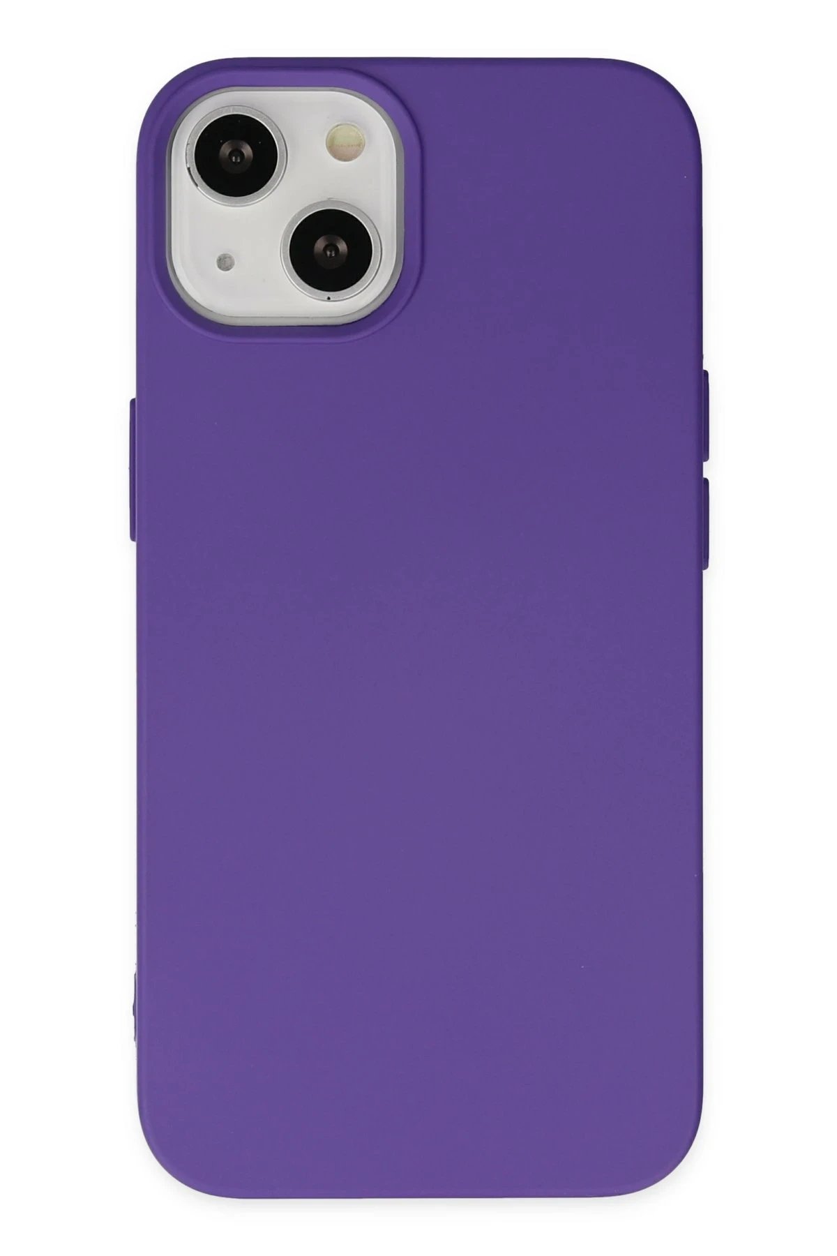 iPhone 14 Plus Kılıf Nano içi Kadife Silikon - Mor-(5796)