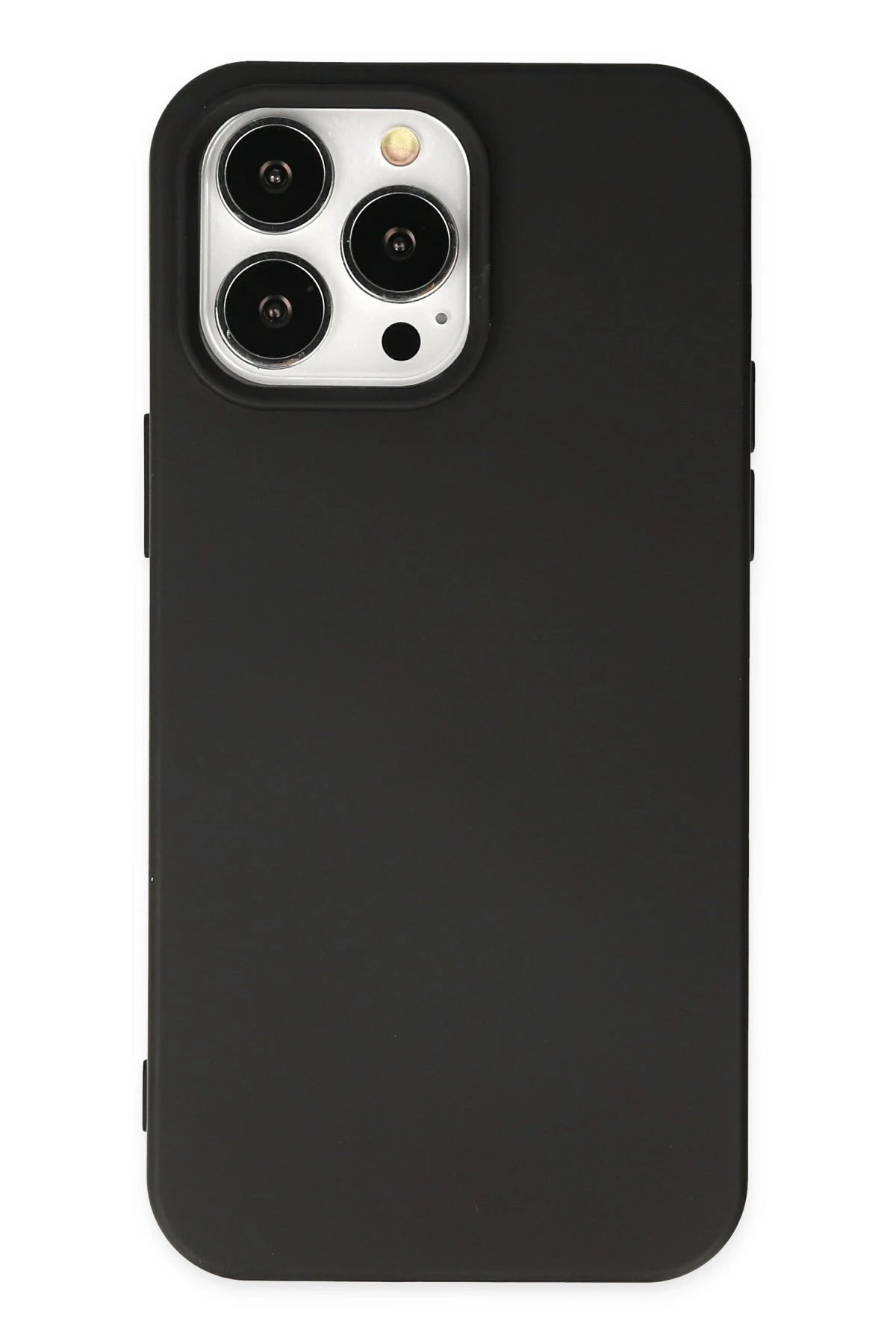 iPhone 14 Pro Kılıf Nano içi Kadife Silikon - Siyah-(5796)