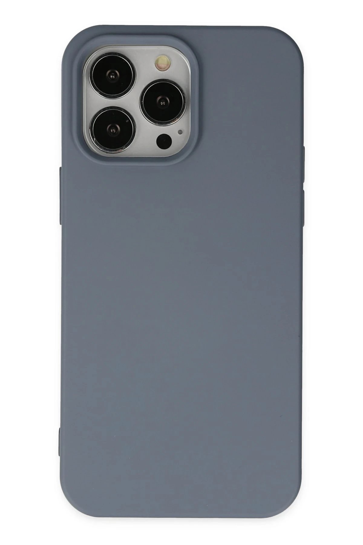 iPhone 14 Pro Kılıf Nano içi Kadife Silikon - Gri-(5796)