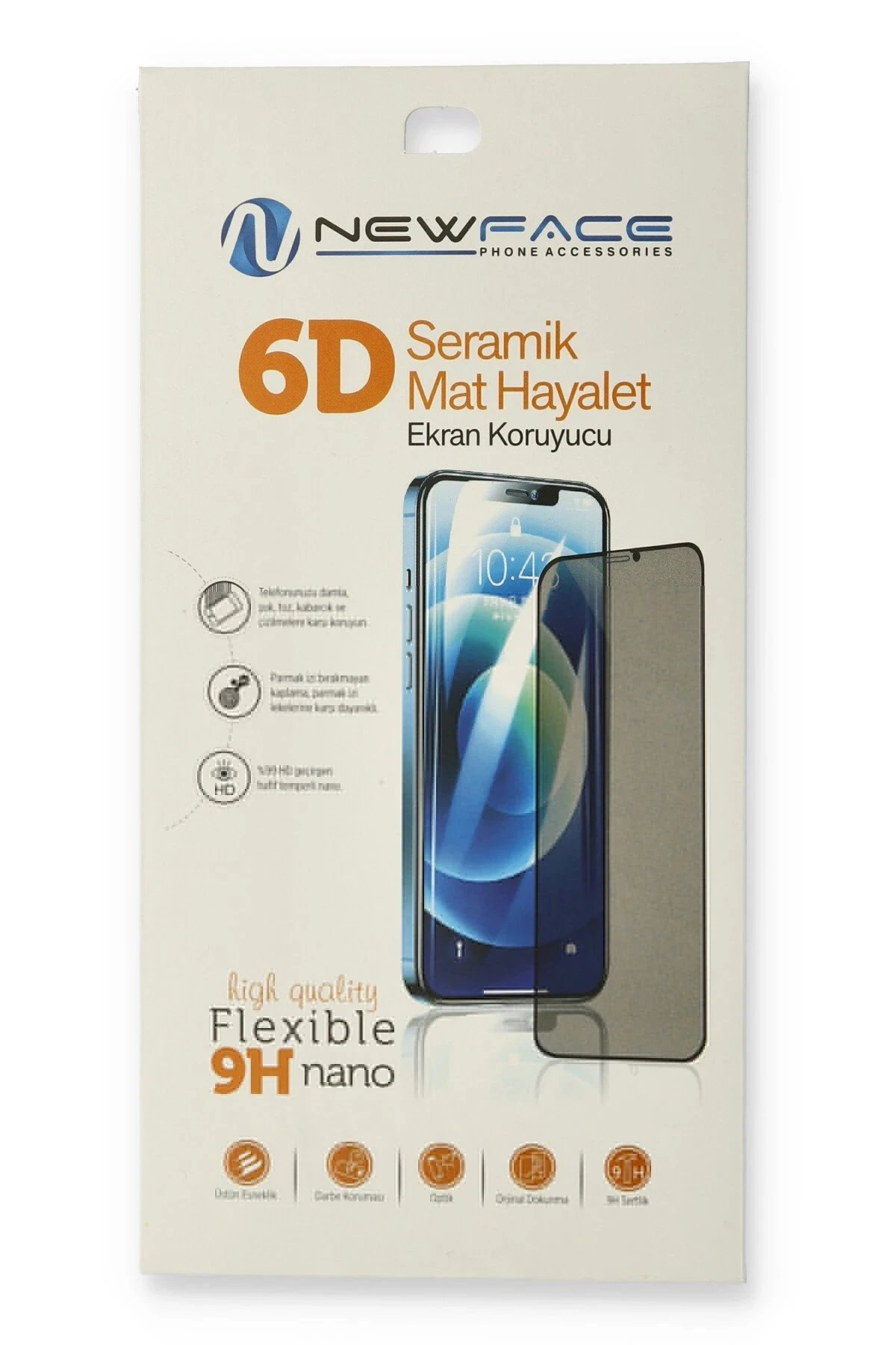 iPhone 14 Pro Max 6D Mat Seramik Hayalet Nano Ekran Koruyucu-(5796)