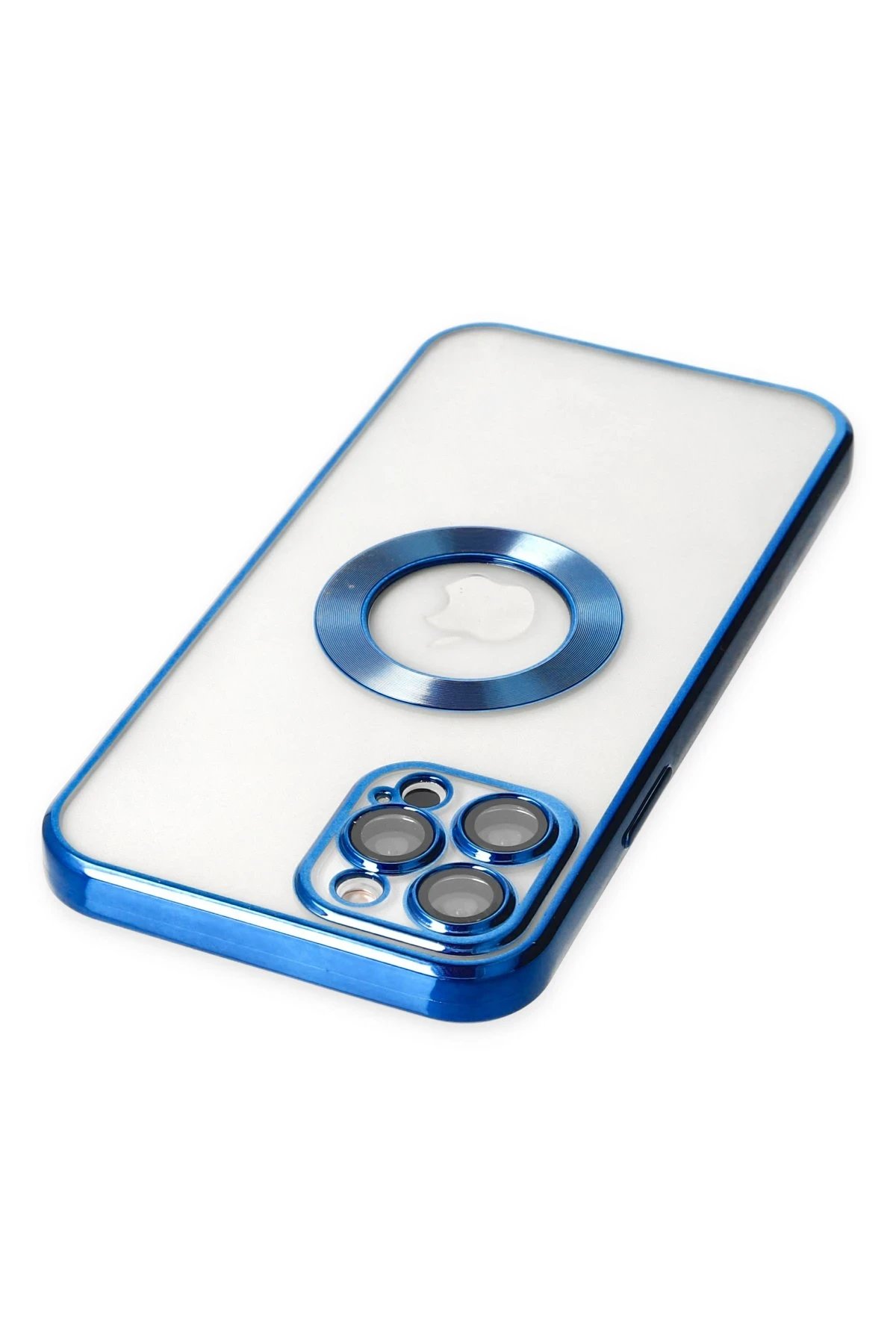 iPhone 13 Pro Max Kılıf Slot Silikon - Mavi-(5796)