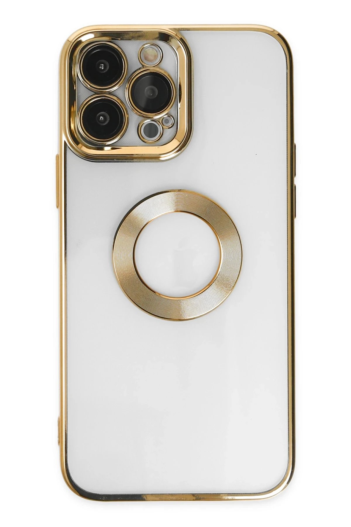 iPhone 14 Pro Kılıf Slot Silikon - Gold-(5796)