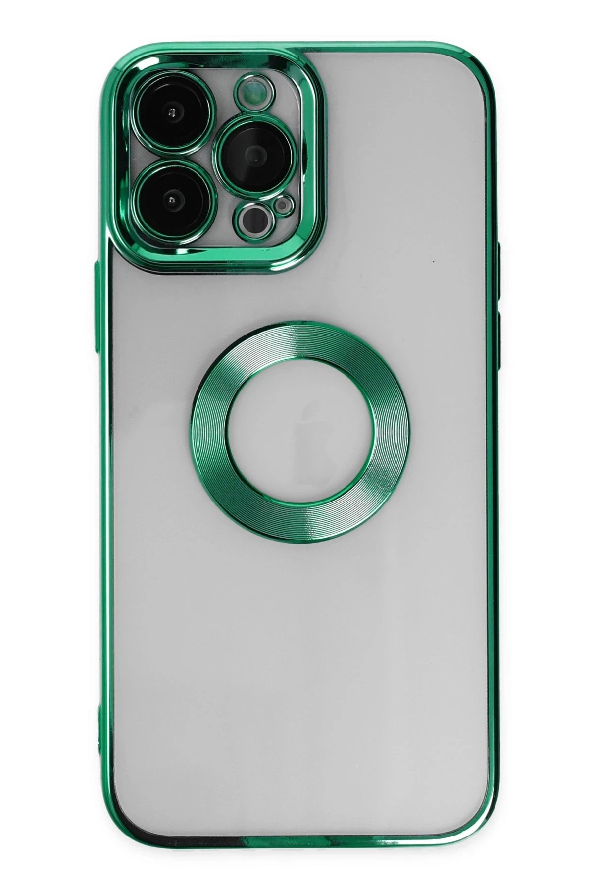 iPhone 14 Pro Kılıf Slot Silikon - Köknar Yeşili-(5796)