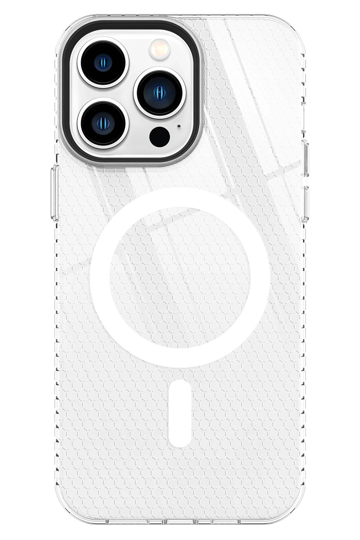 iPhone 14 Pro Kılıf Beta Magneticsafe Silikon - Şeffaf-(5796)