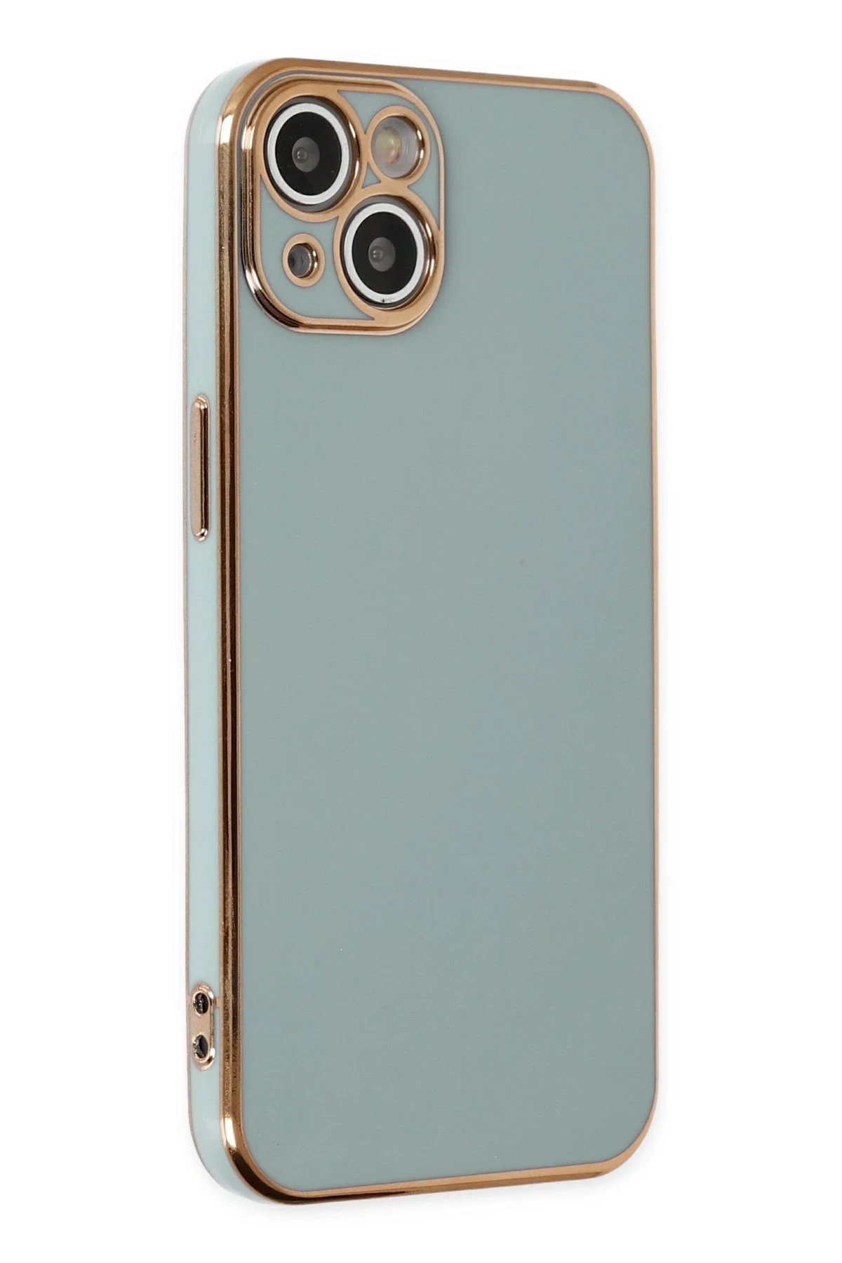 iPhone 14 Kılıf Volet Silikon - Açık Yeşil-(5796)