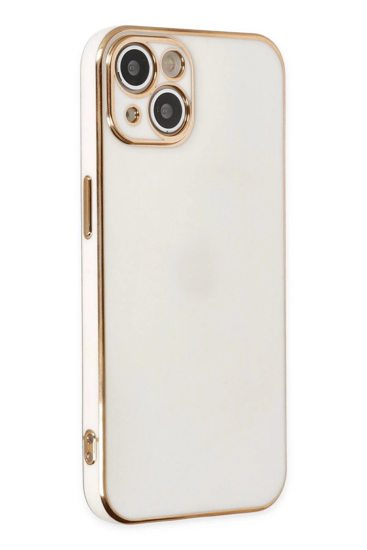 iPhone 14 Plus Kılıf Volet Silikon - Beyaz-(5796)