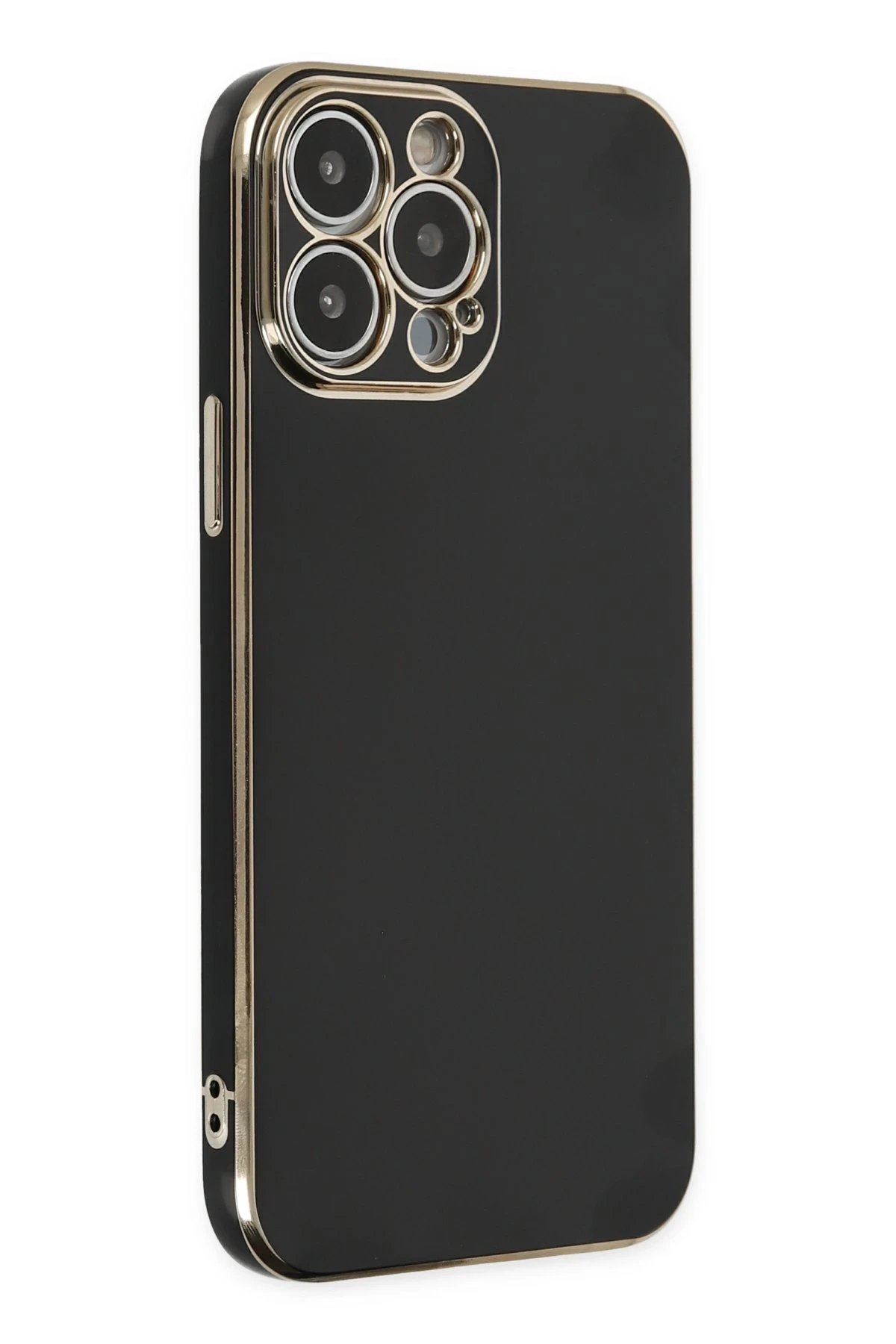 iPhone 14 Pro Kılıf Volet Silikon - Siyah-(5796)