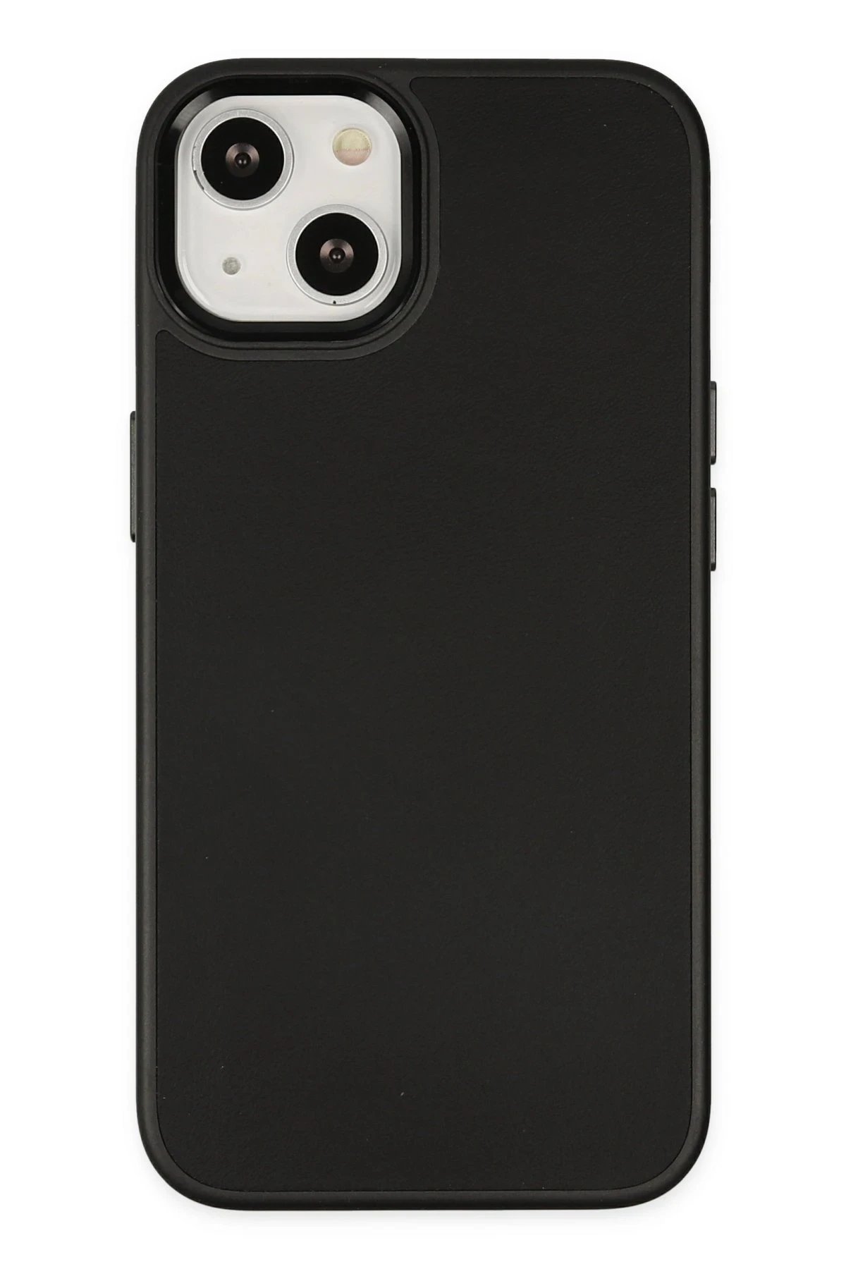 iPhone 14 Plus Kılıf Asya Deri Silikon - Siyah-(5796)