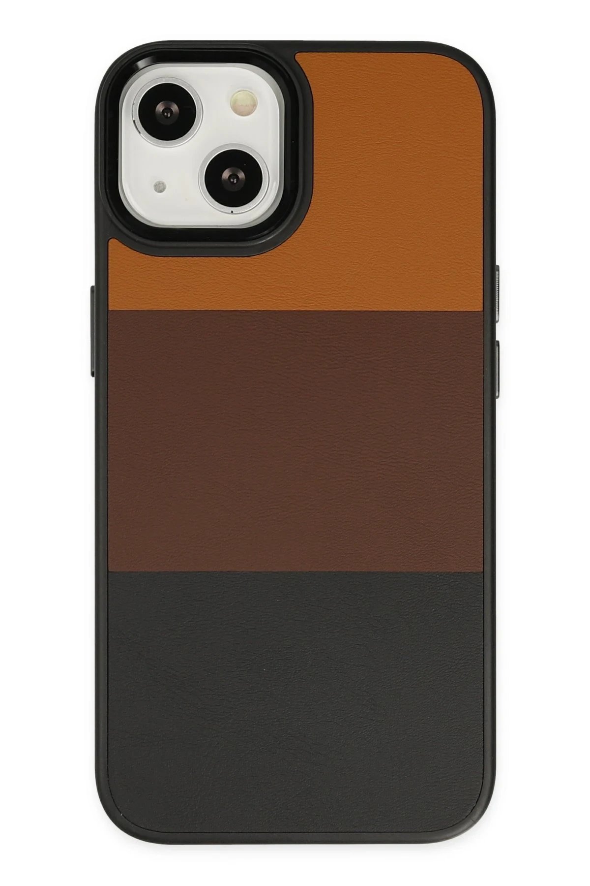 iPhone 14 Plus Kılıf King Kapak - Taba-Siyah-(5796)