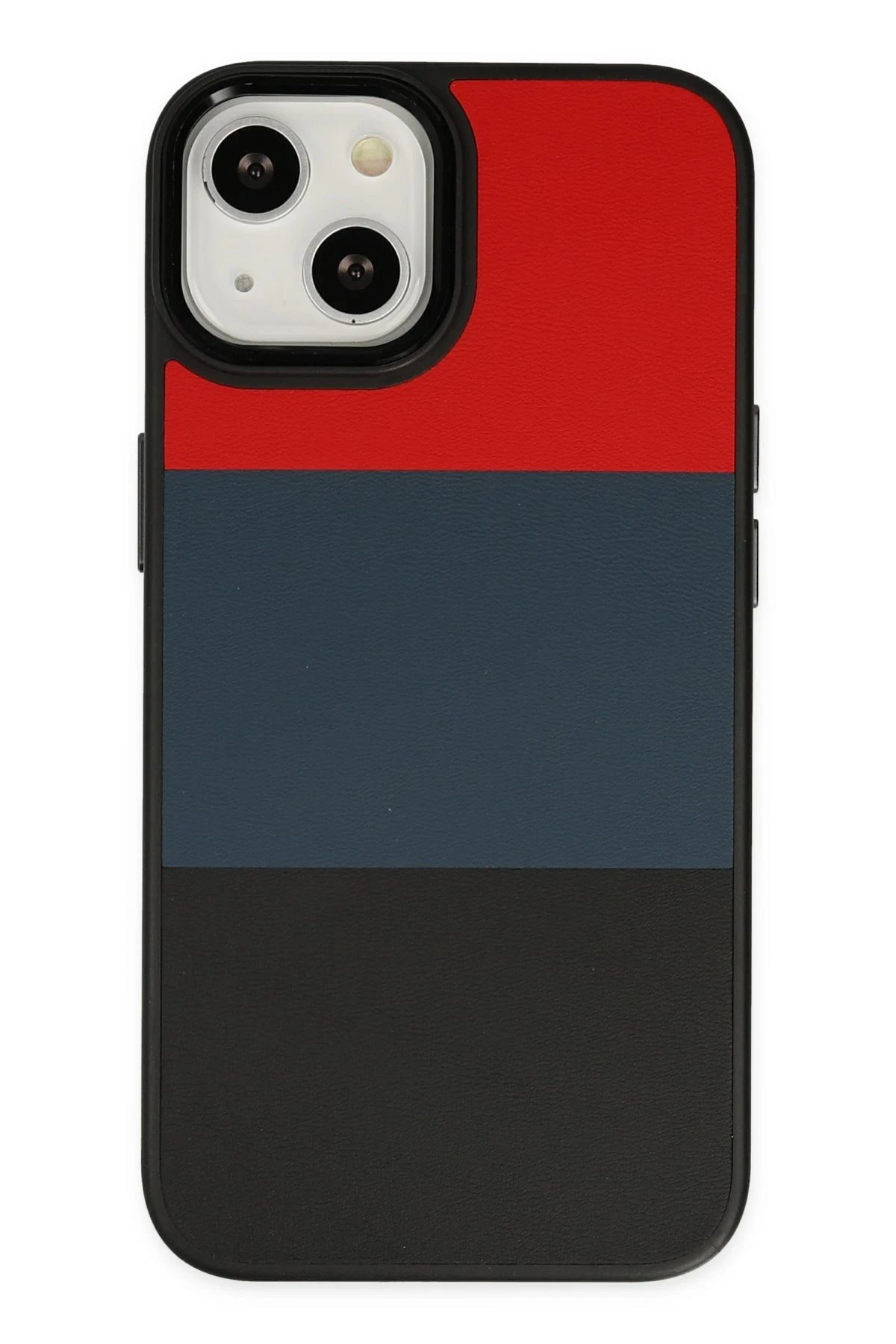 iPhone 14 Plus Kılıf King Kapak - Kırmızı-Siyah-(5796)