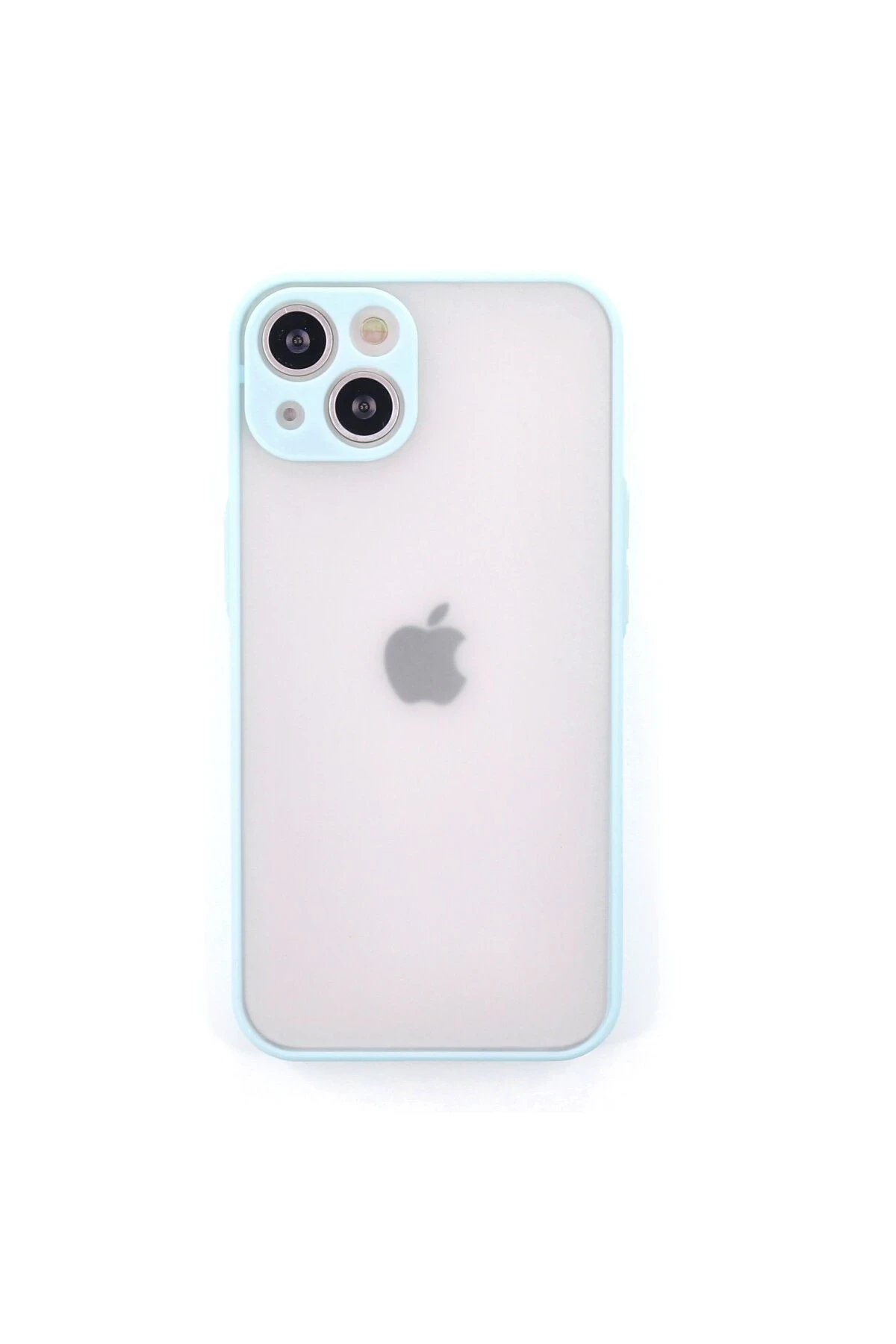 iPhone 14 Kılıf Montreal Silikon Kapak - Turkuaz-(5796)