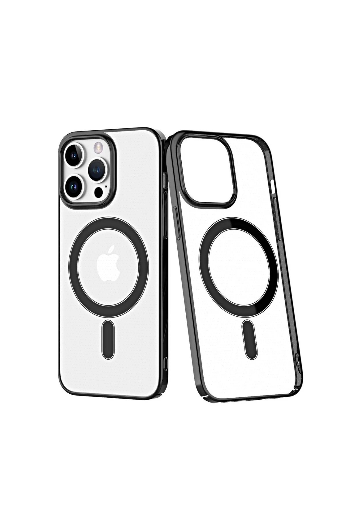 iPhone 13 Pro Kılıf Element Magneticsafe Sert Kapak - Siyah-(5796)